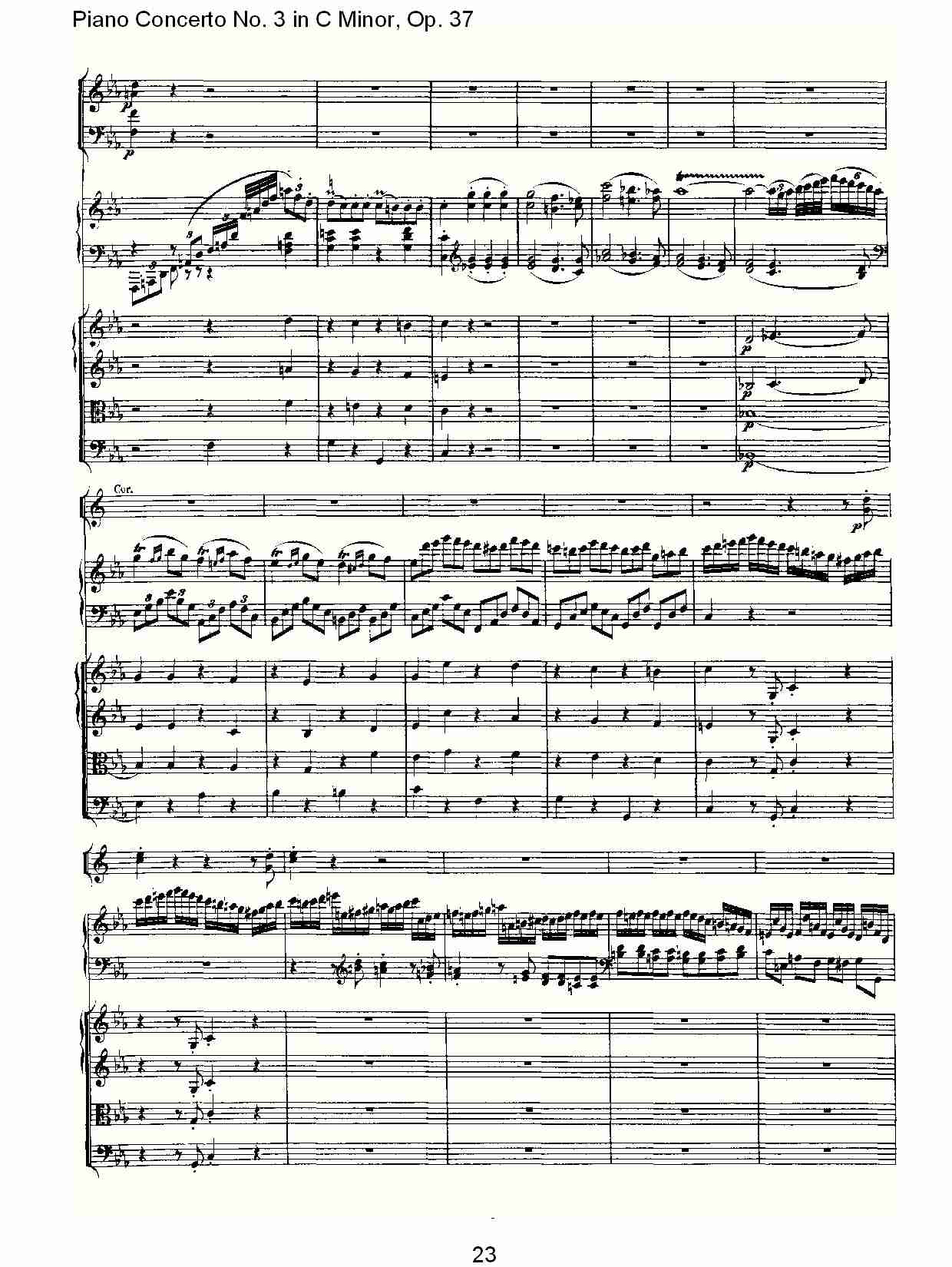Ｃ大调钢琴第三协奏曲 Op.37 第一乐章（三）总谱（图3）