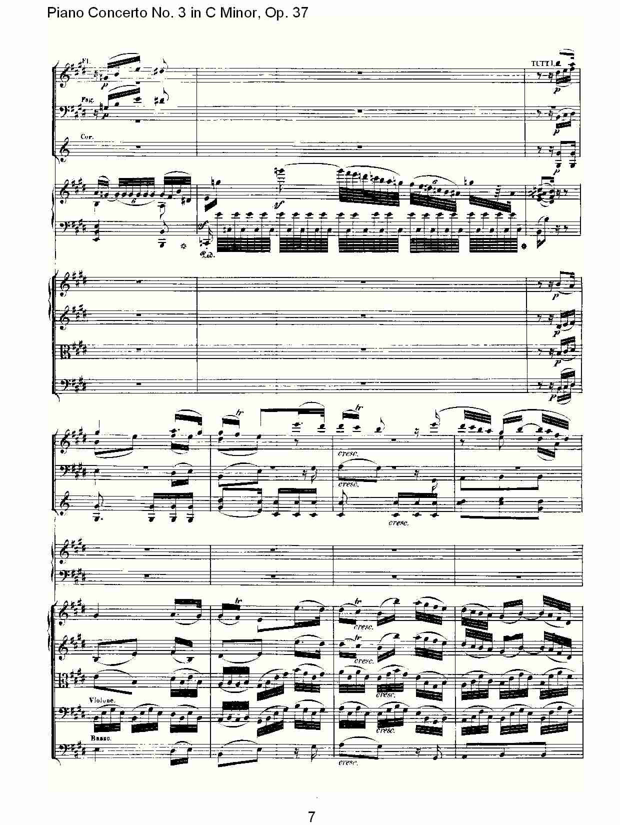 Ｃ大调钢琴第三协奏曲 Op.37 第二乐章总谱（图7）