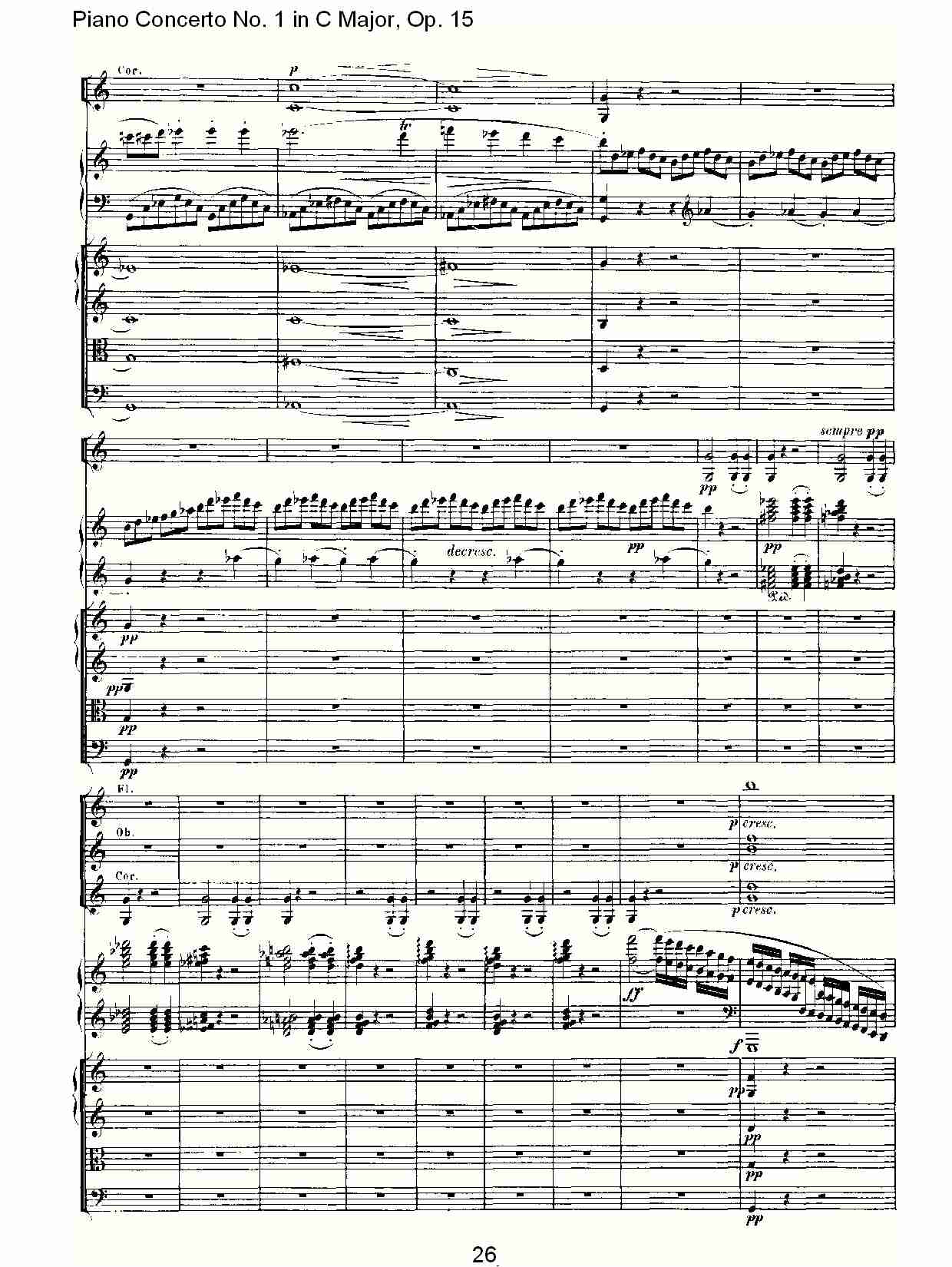 C大调钢琴第一协奏曲 Op.15　第一乐章（三）总谱（图6）