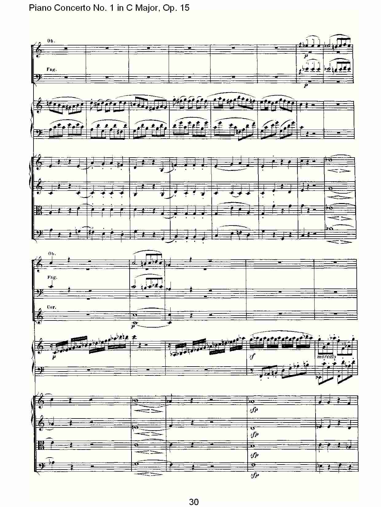 C大调钢琴第一协奏曲 Op.15　第一乐章（三）总谱（图10）