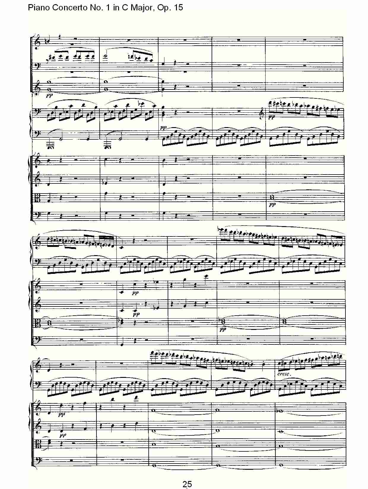 C大调钢琴第一协奏曲 Op.15　第一乐章（三）总谱（图5）