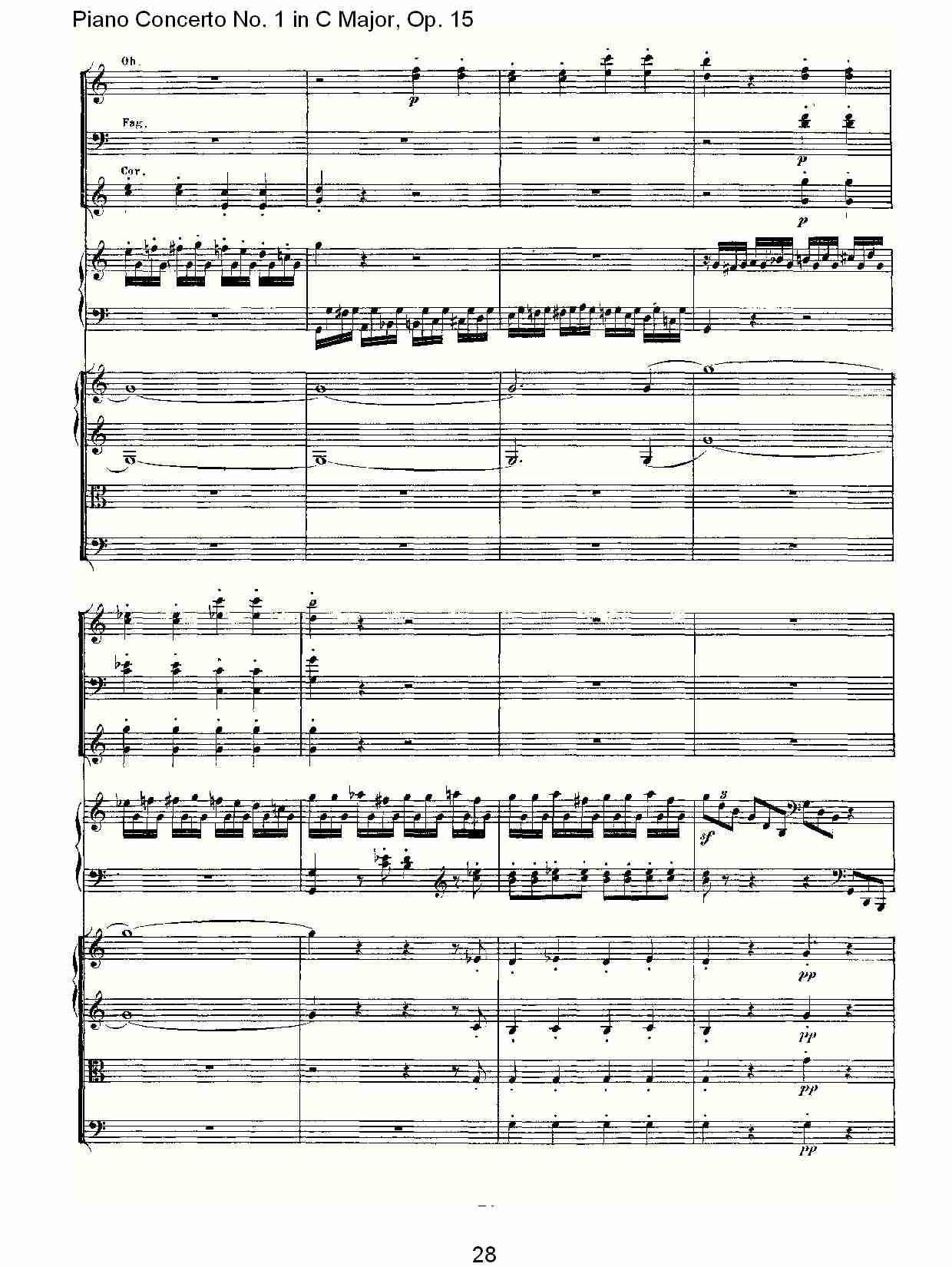 C大调钢琴第一协奏曲 Op.15　第一乐章（三）总谱（图8）