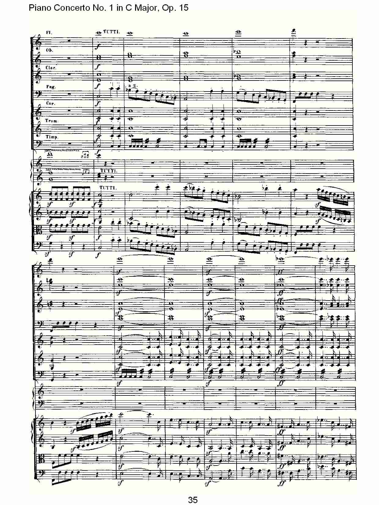 C大调钢琴第一协奏曲 Op.15　第一乐章（四）总谱（图5）