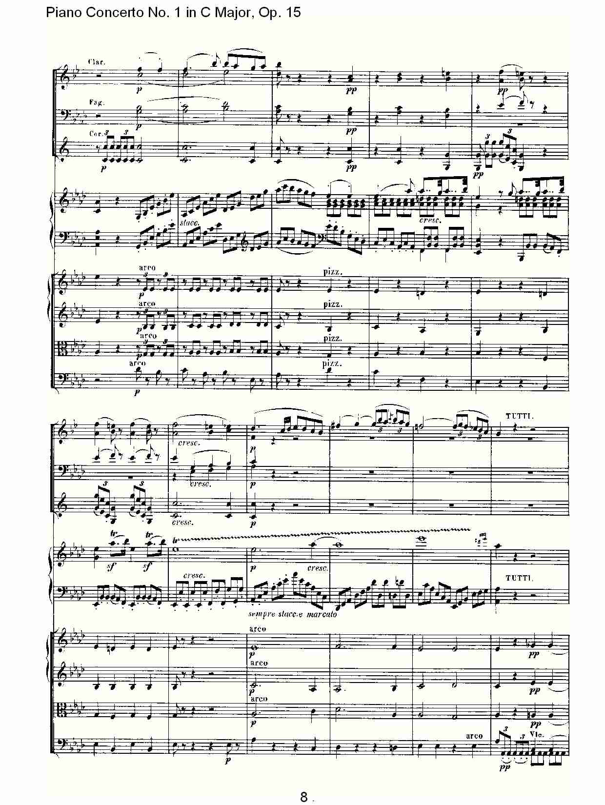 C大调钢琴第一协奏曲 Op.15　第二乐章总谱（图8）