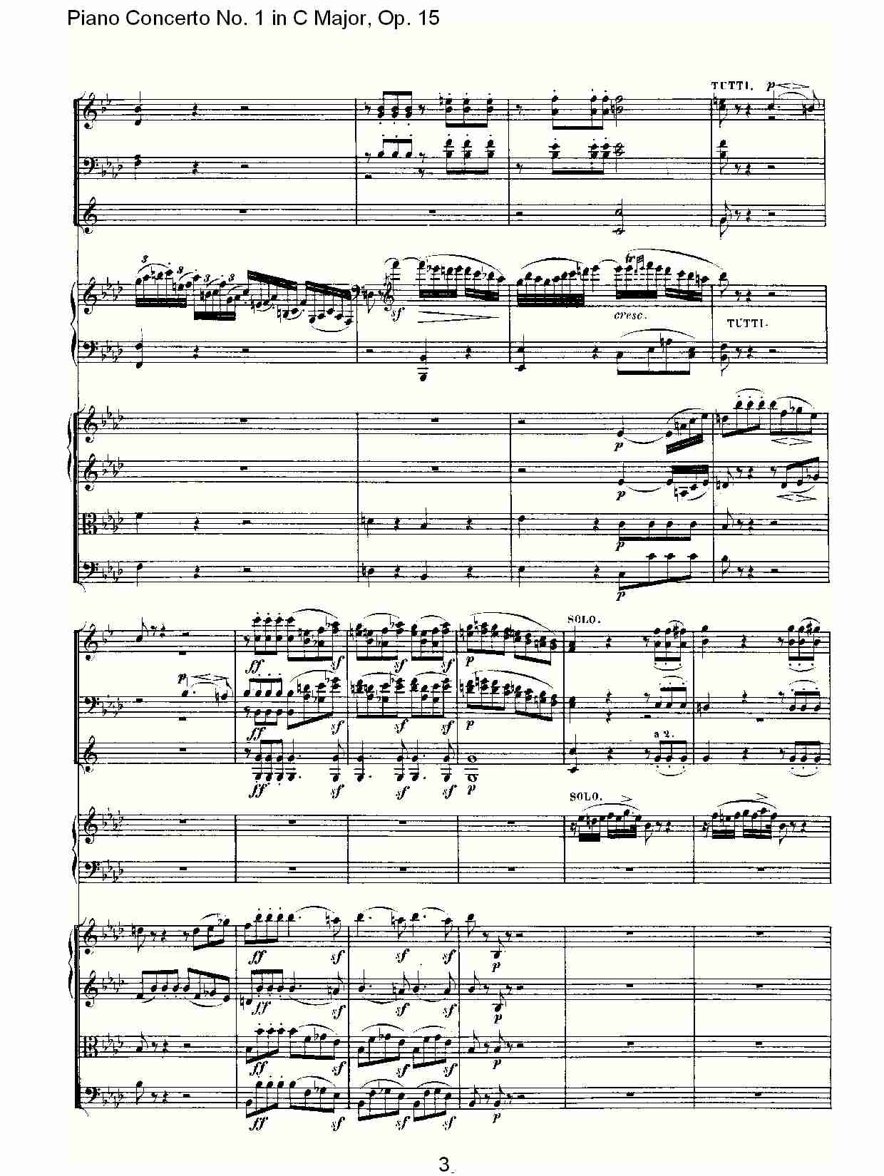 C大调钢琴第一协奏曲 Op.15　第二乐章总谱（图3）