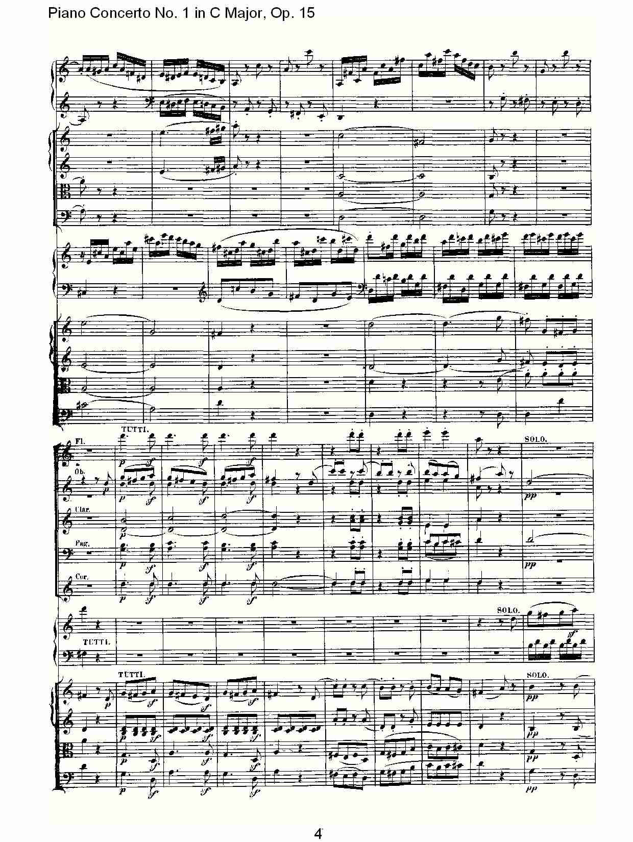 C大调钢琴第一协奏曲 Op.15　第三乐章（一）总谱（图4）