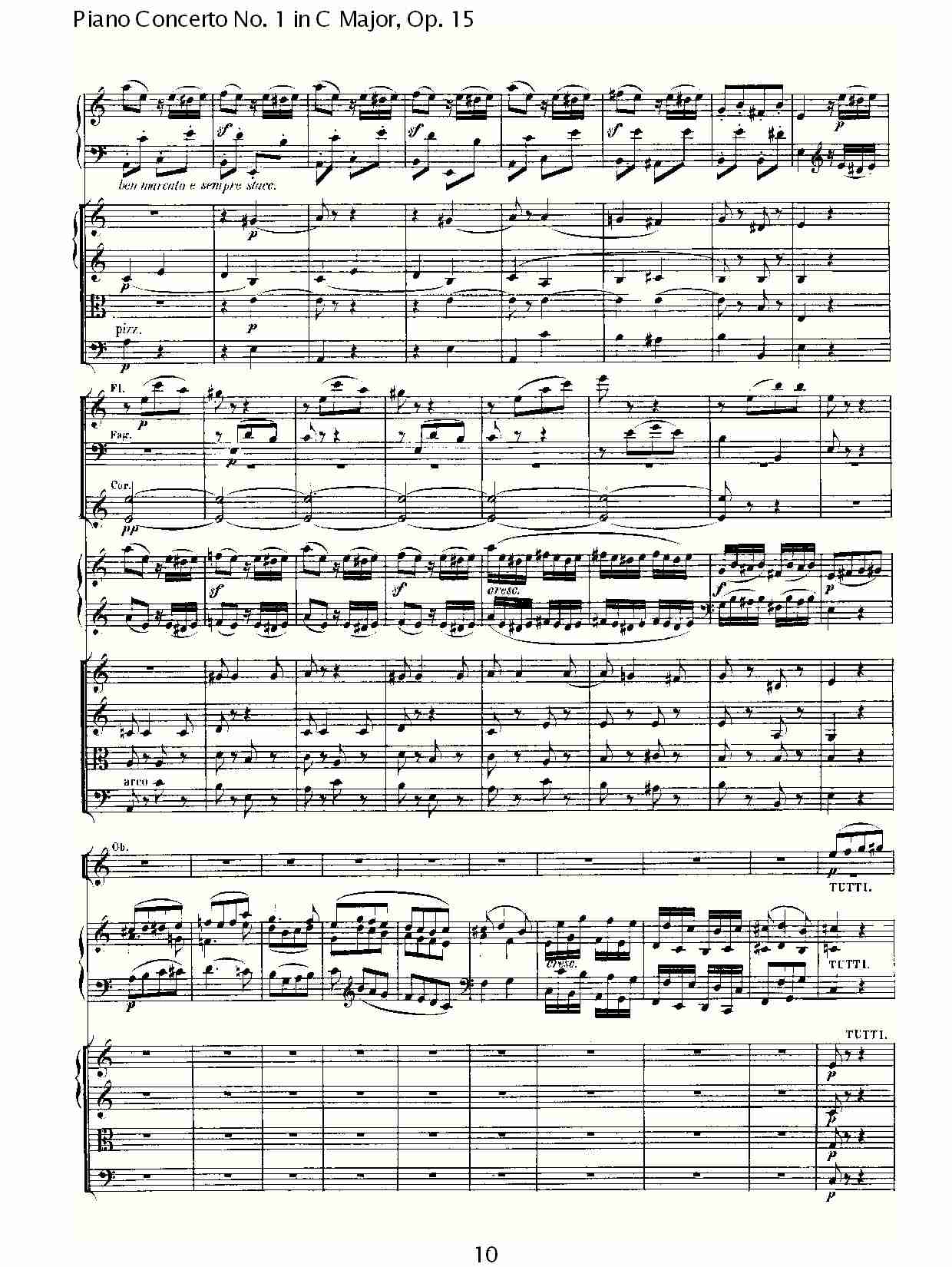 C大调钢琴第一协奏曲 Op.15　第三乐章（一）总谱（图10）