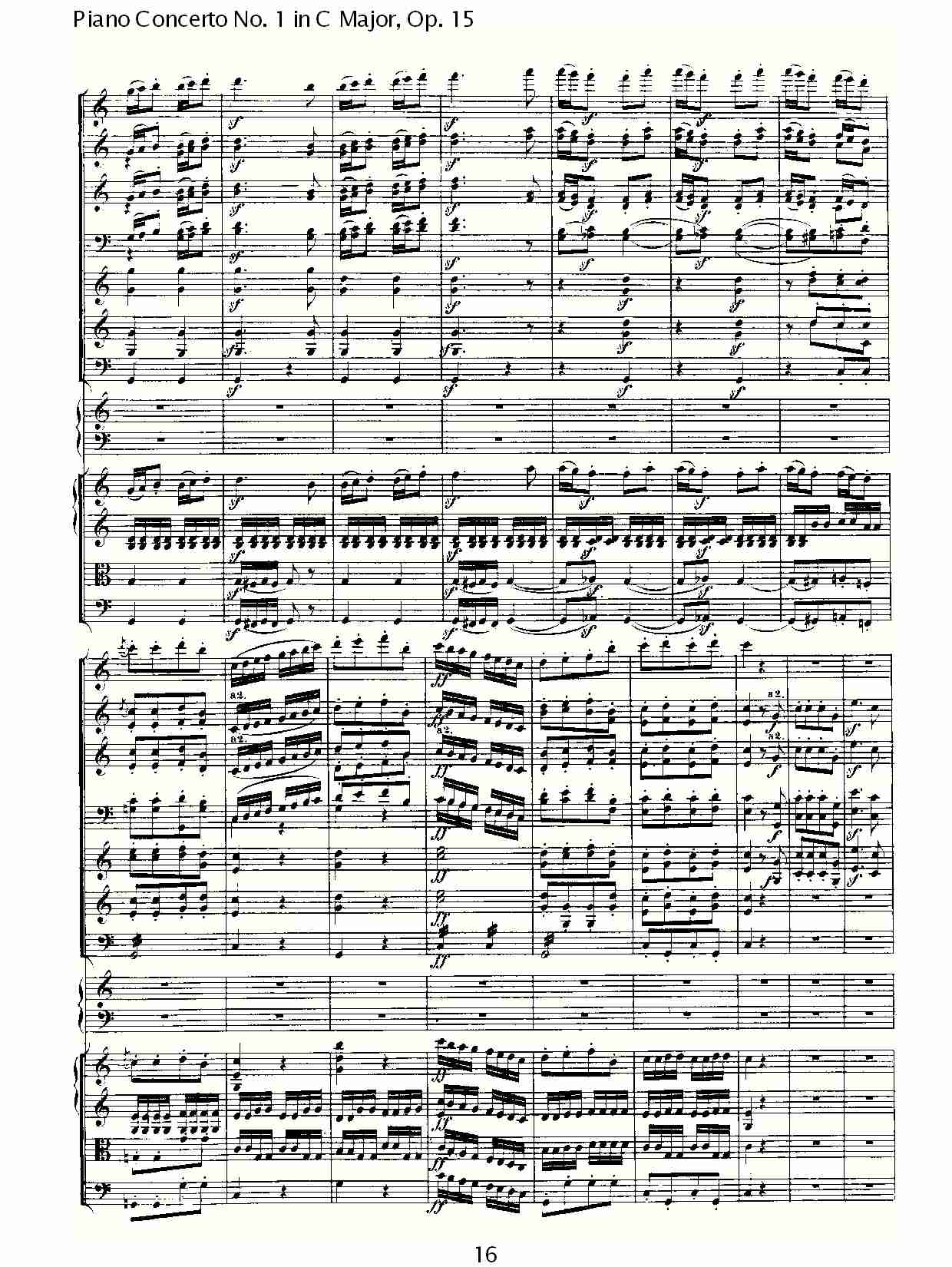 C大调钢琴第一协奏曲 Op.15　第三乐章（二）总谱（图6）