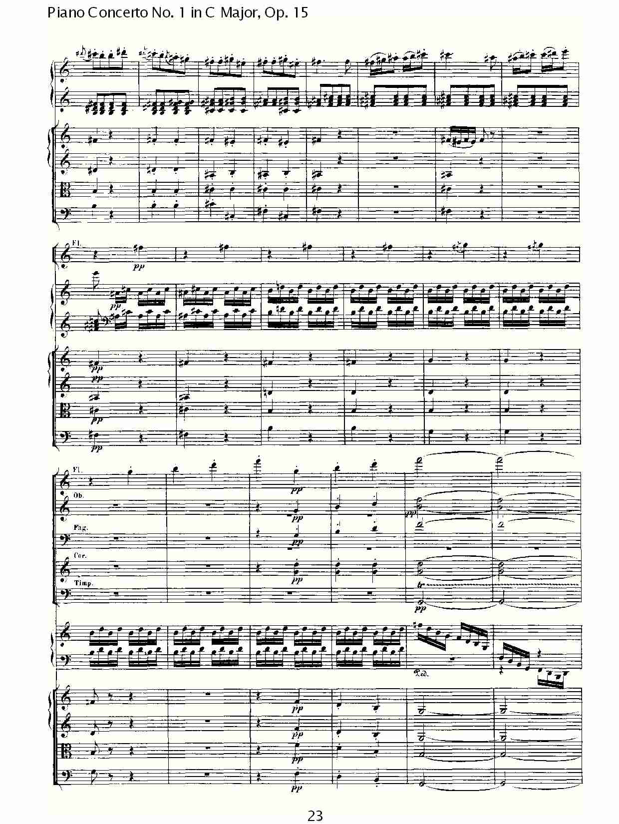 C大调钢琴第一协奏曲 Op.15　第三乐章（三）总谱（图3）