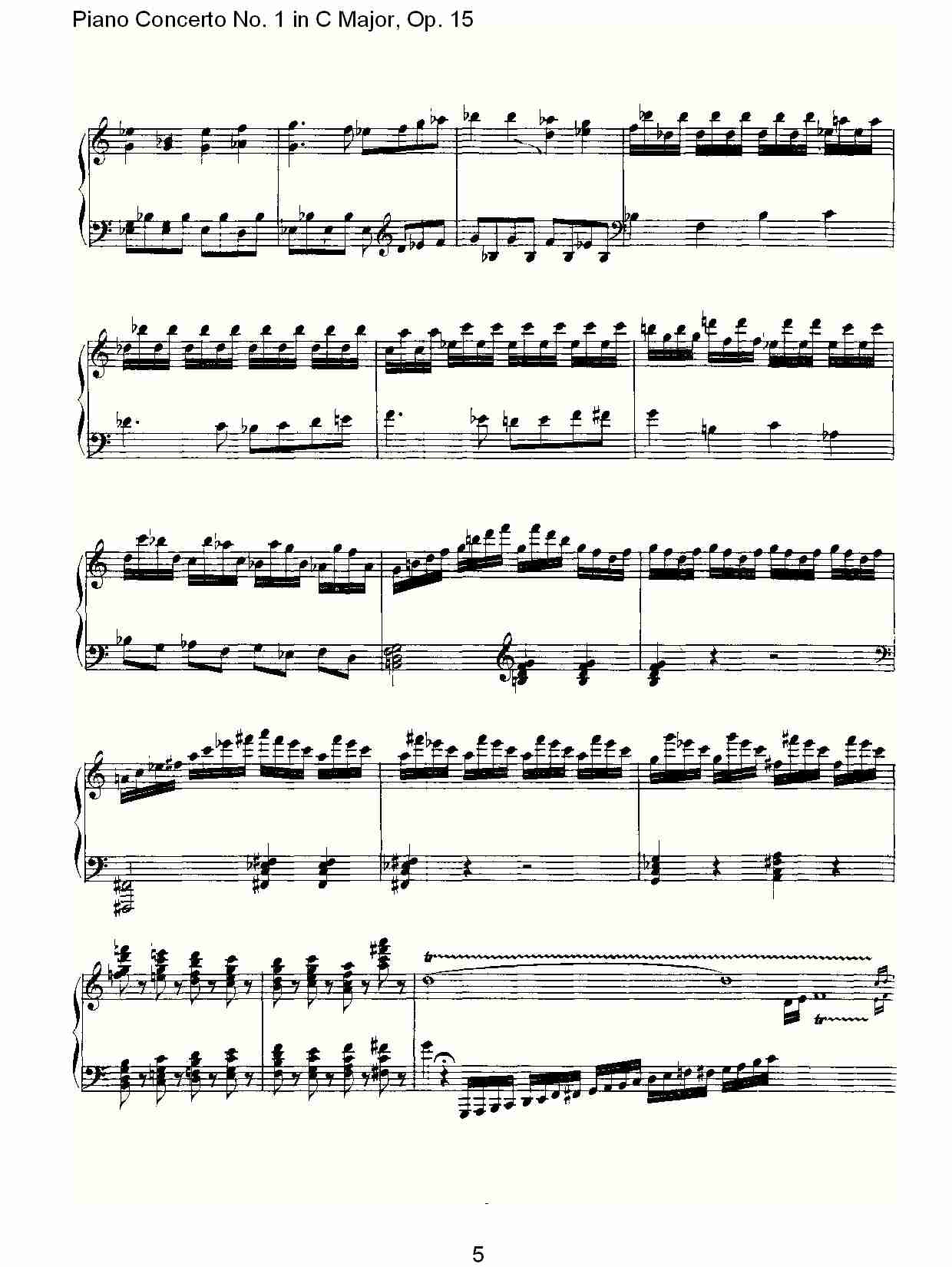 C大调钢琴第一协奏曲 Op.15 华彩乐章总谱（图6）