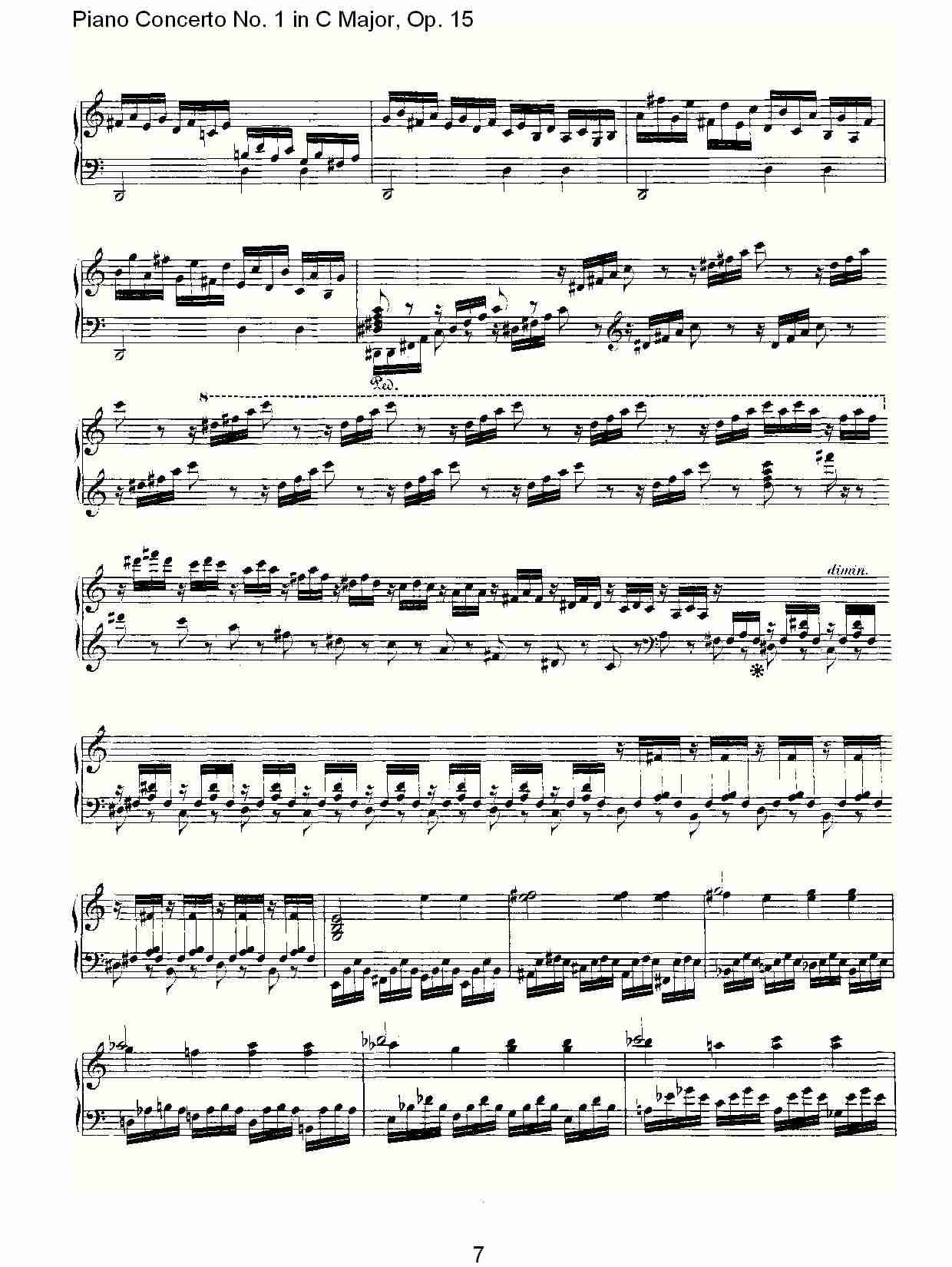 C大调钢琴第一协奏曲 Op.15 华彩乐章总谱（图7）