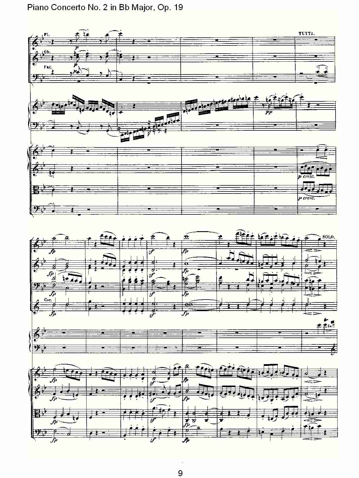 Bb大调钢琴第二协奏曲 Op.19 第一乐章（一）总谱（图9）