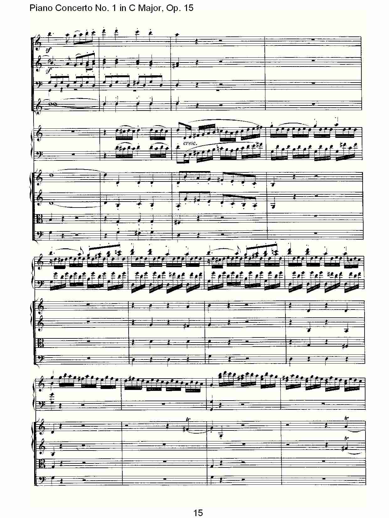 C大调钢琴第一协奏曲 Op.15　第一乐章（二）总谱（图5）