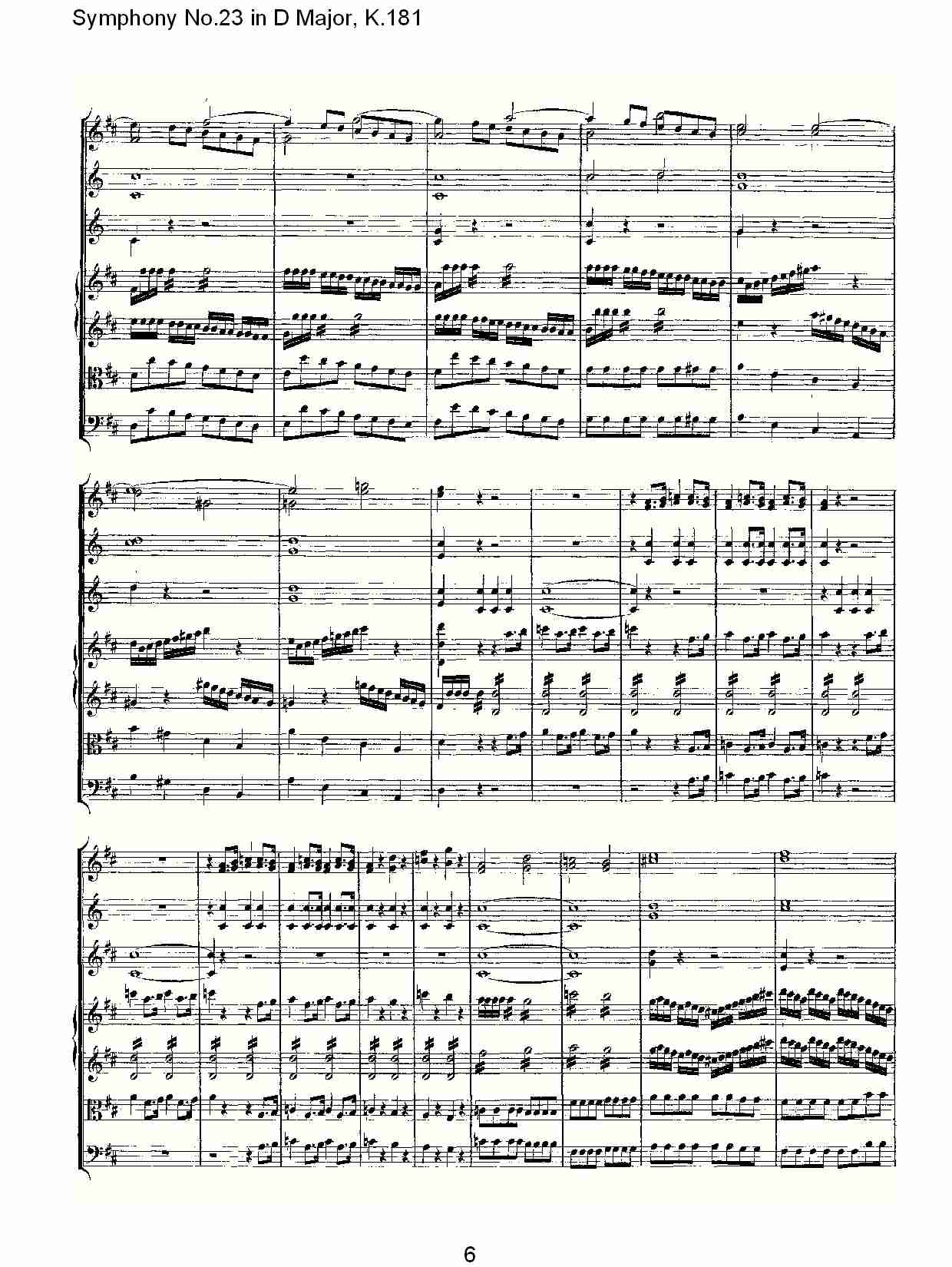(D大调第二十三交响曲K.181)（一）总谱（图6）