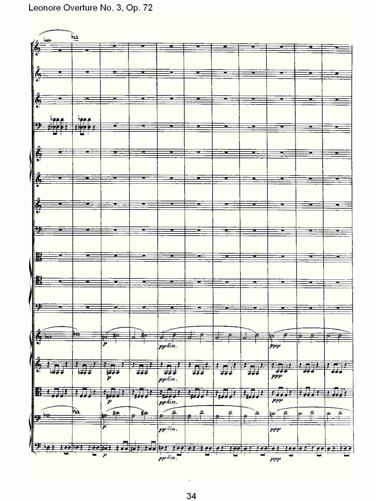 Leonore Overture No. 3, Op. 72　（四）总谱（图4）