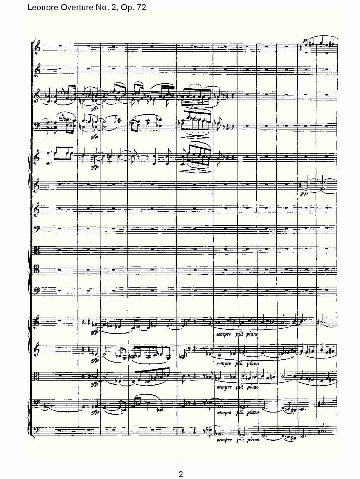 Leonore Overture No. 2, Op. 72 （一）总谱（图2）