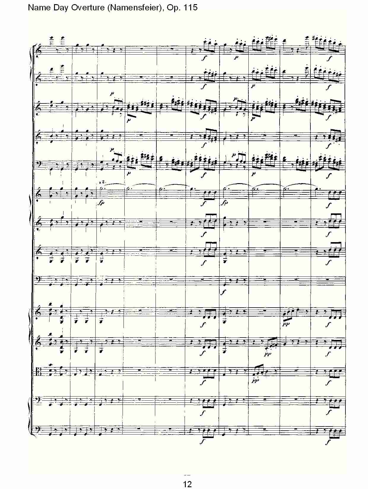 Name Day Overture (Namensfeier), Op. 115（二）总谱（图2）