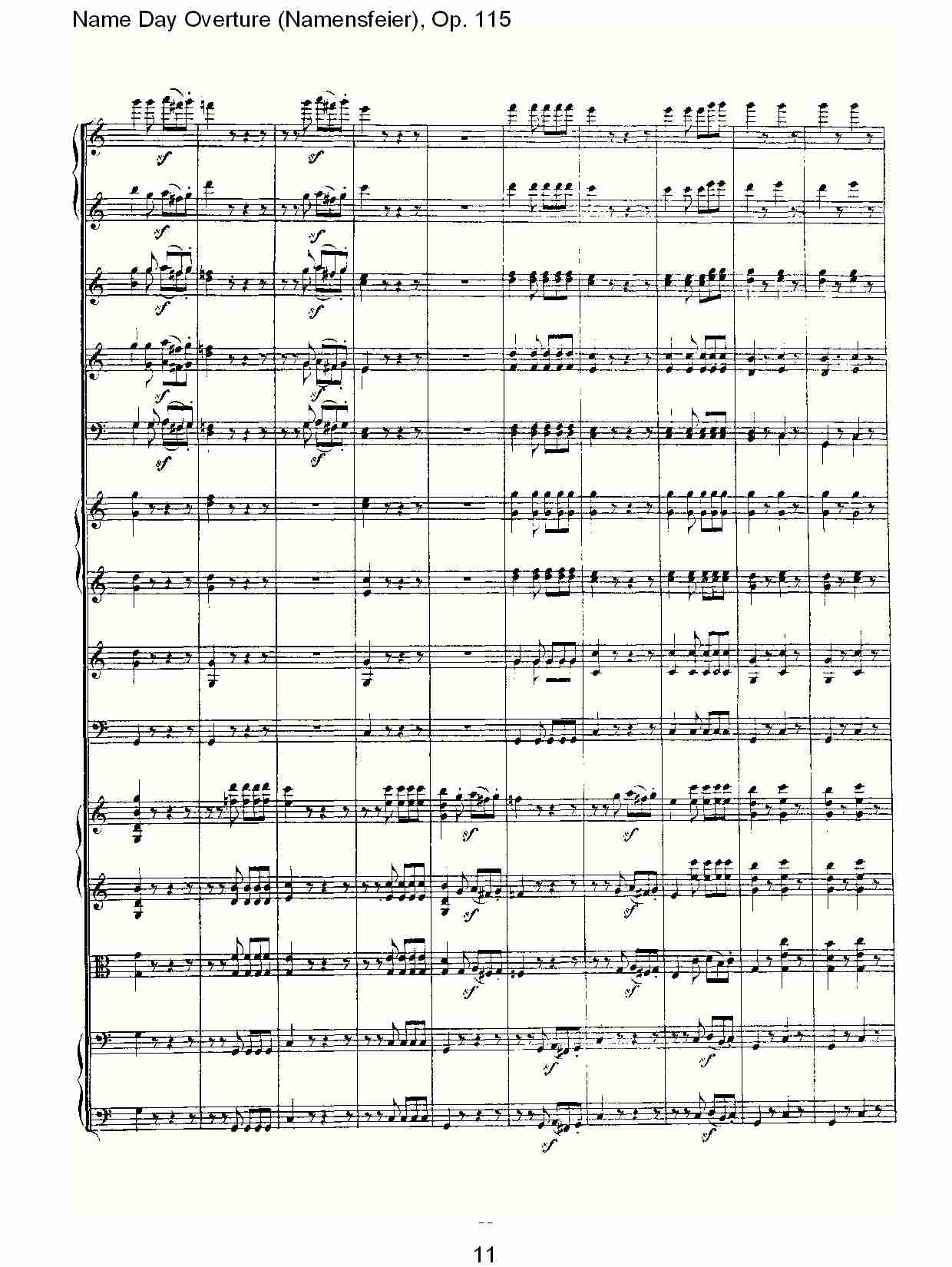 Name Day Overture (Namensfeier), Op. 115（二）总谱（图1）