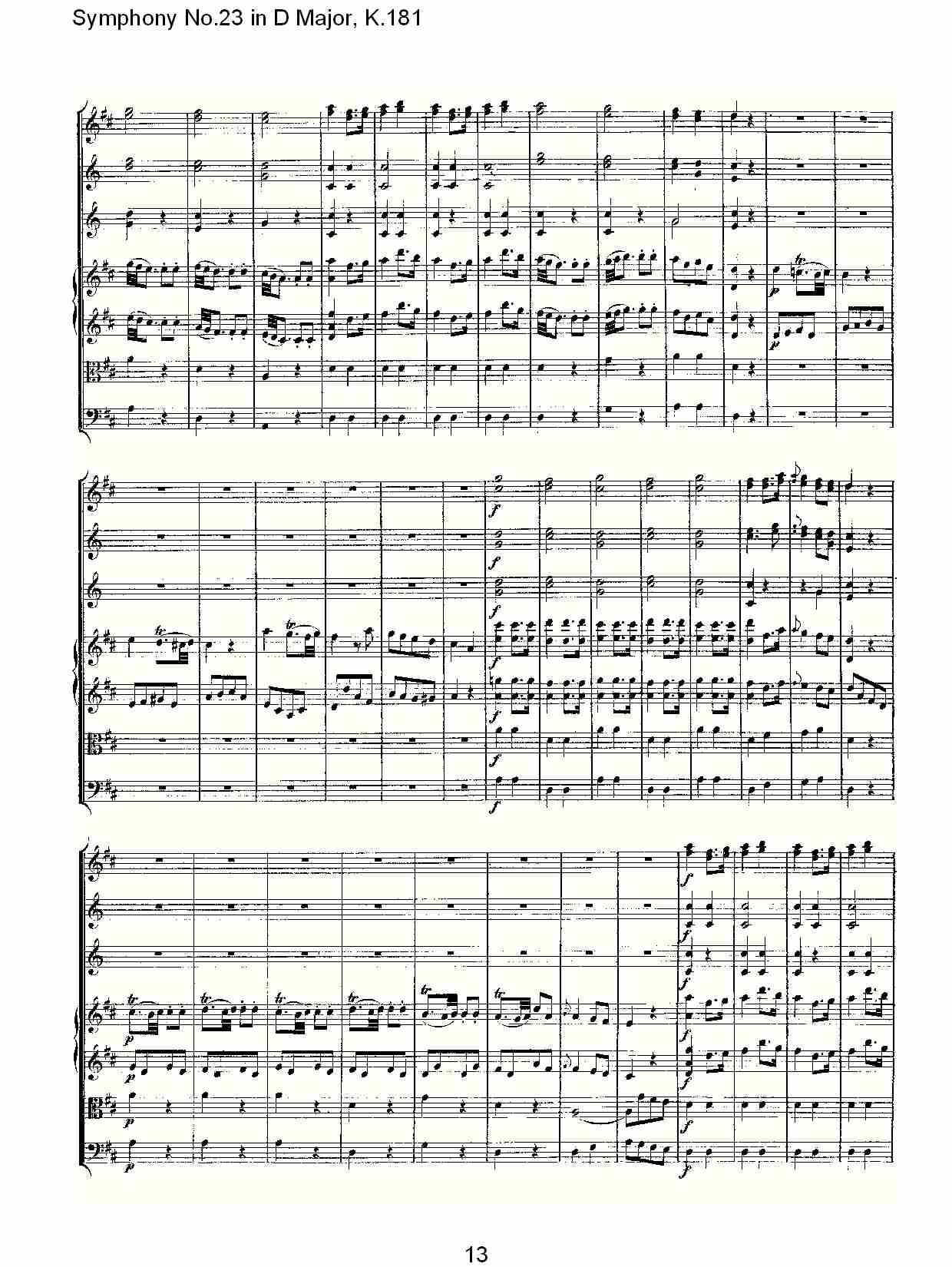 (D大调第二十三交响曲K.181)（二）总谱（图3）