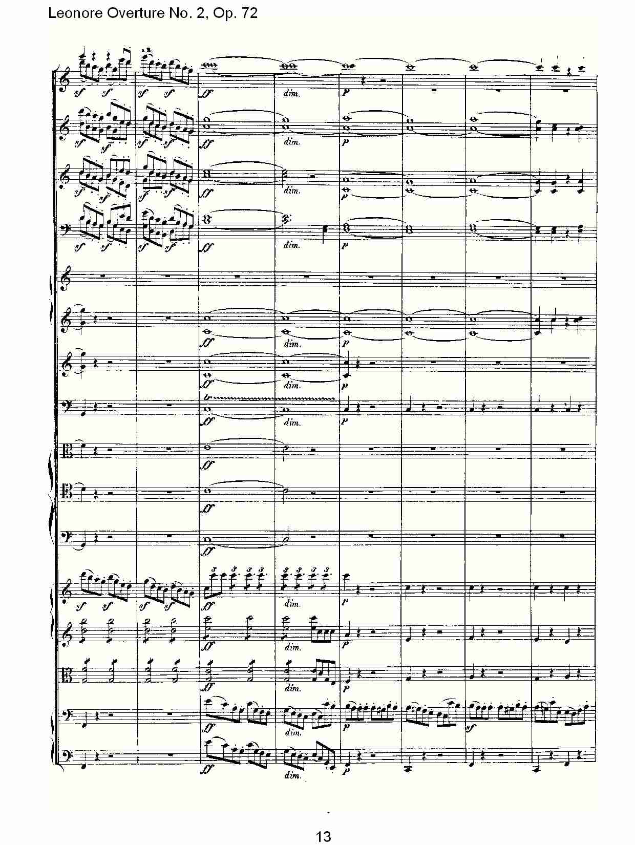 Leonore Overture No. 2, Op. 72 （二）总谱（图3）