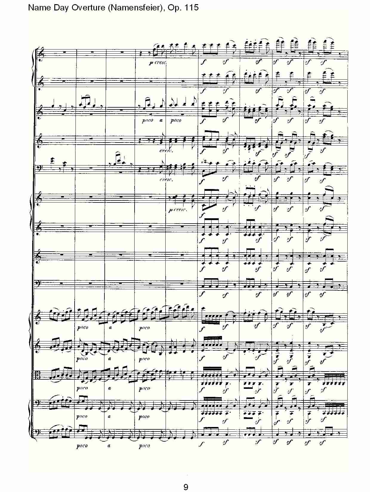 Name Day Overture (Namensfeier), Op. 115（一）总谱（图9）