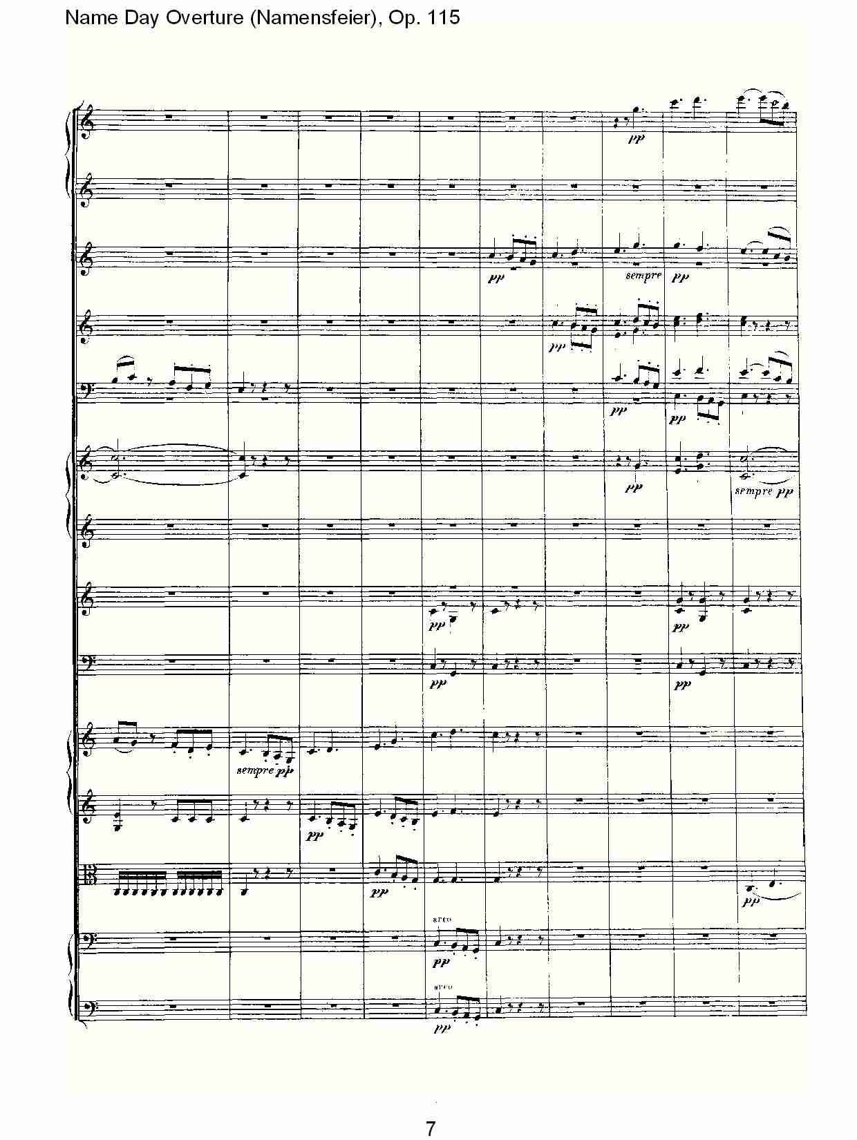 Name Day Overture (Namensfeier), Op. 115（一）总谱（图7）