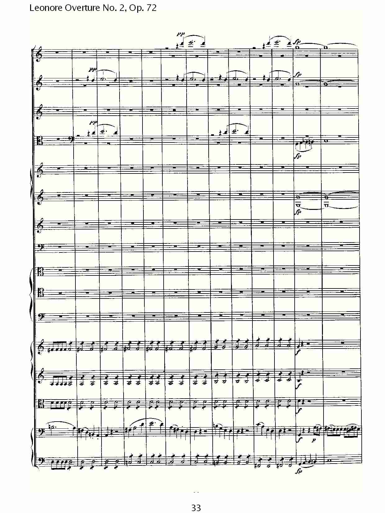 Leonore Overture No. 2, Op. 72 （四）总谱（图3）