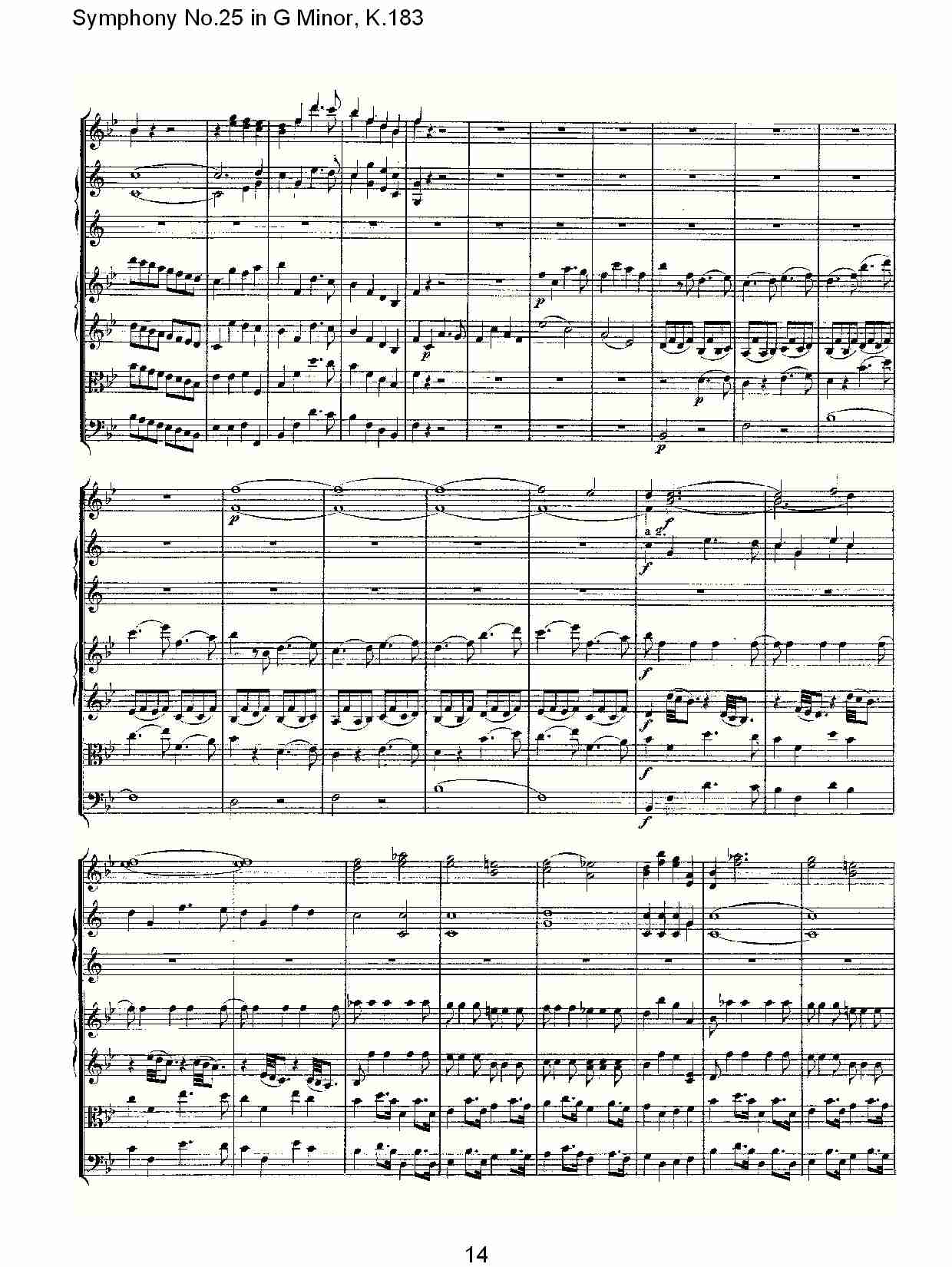 (G小调第二十五交响曲K.183)（二）总谱（图4）