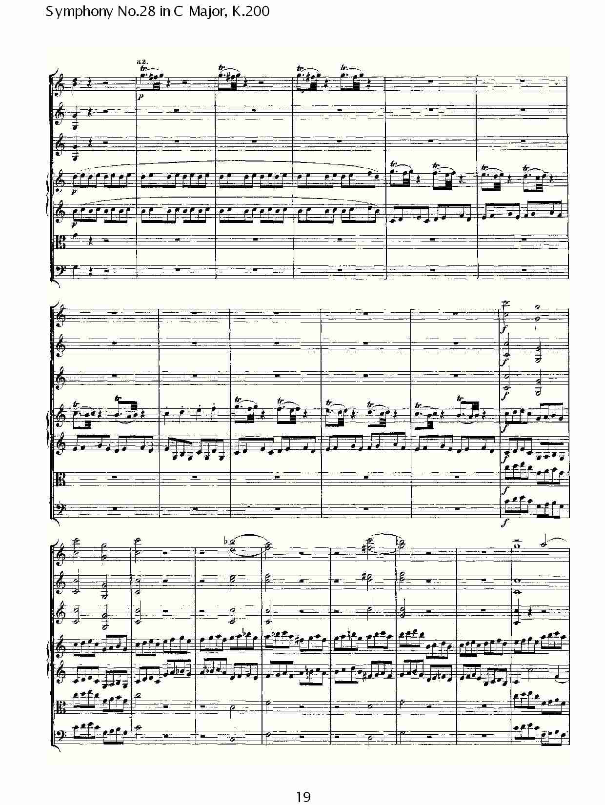 C大调第二十八交响曲K.200（四）总谱（图3）