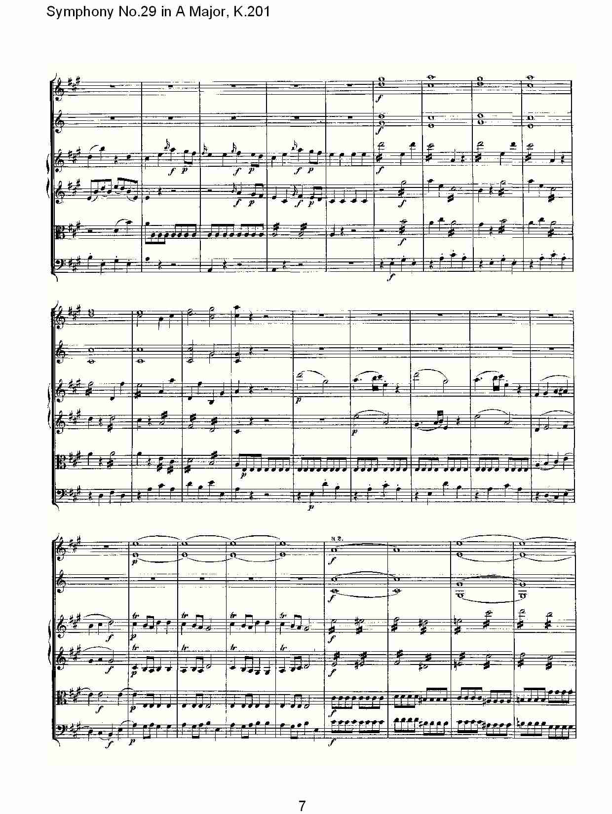(A大调第二十九交响曲K.201)（二）总谱（图2）