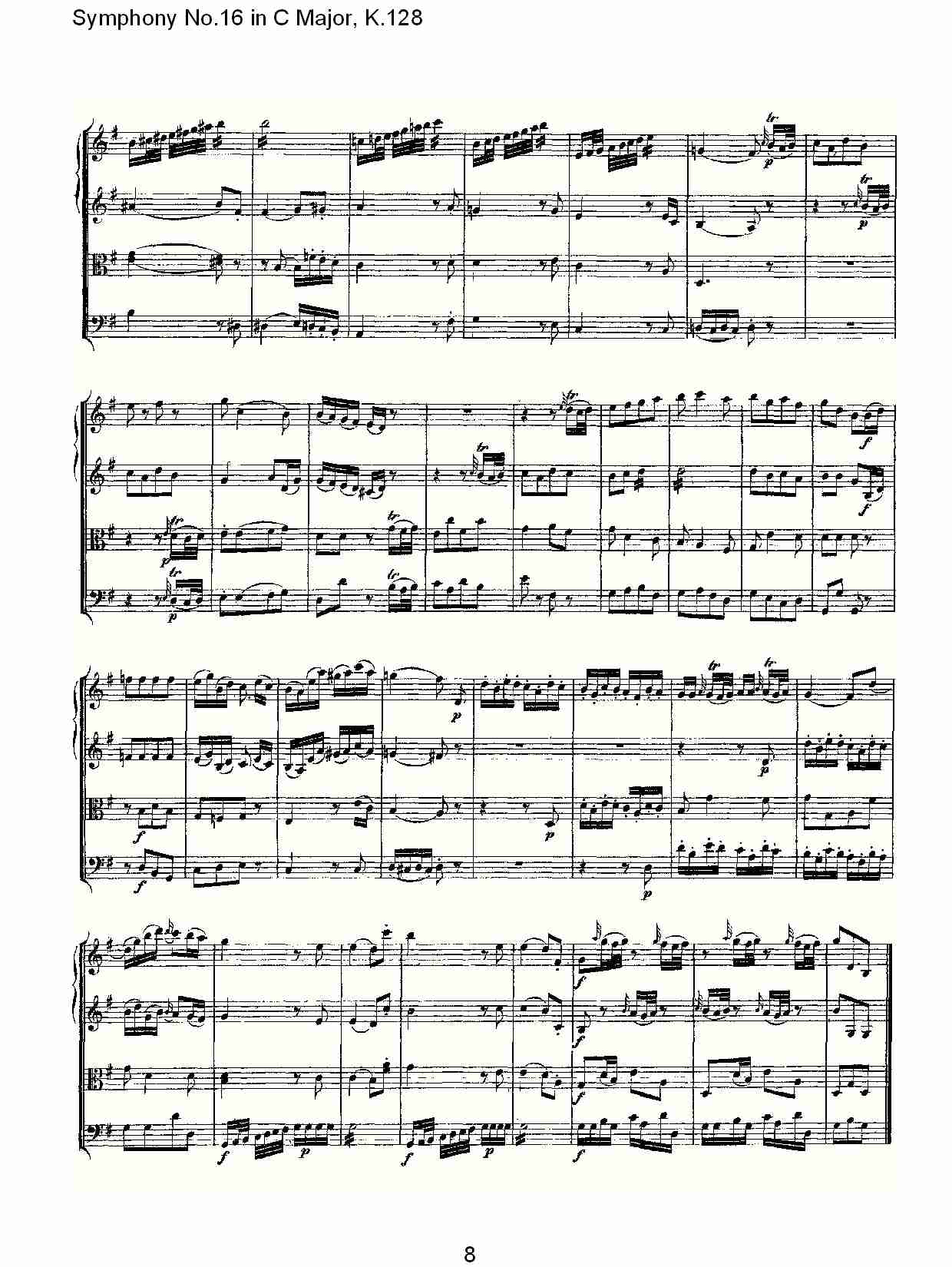 (C大调第十六交响曲K.128)（一）总谱（图8）