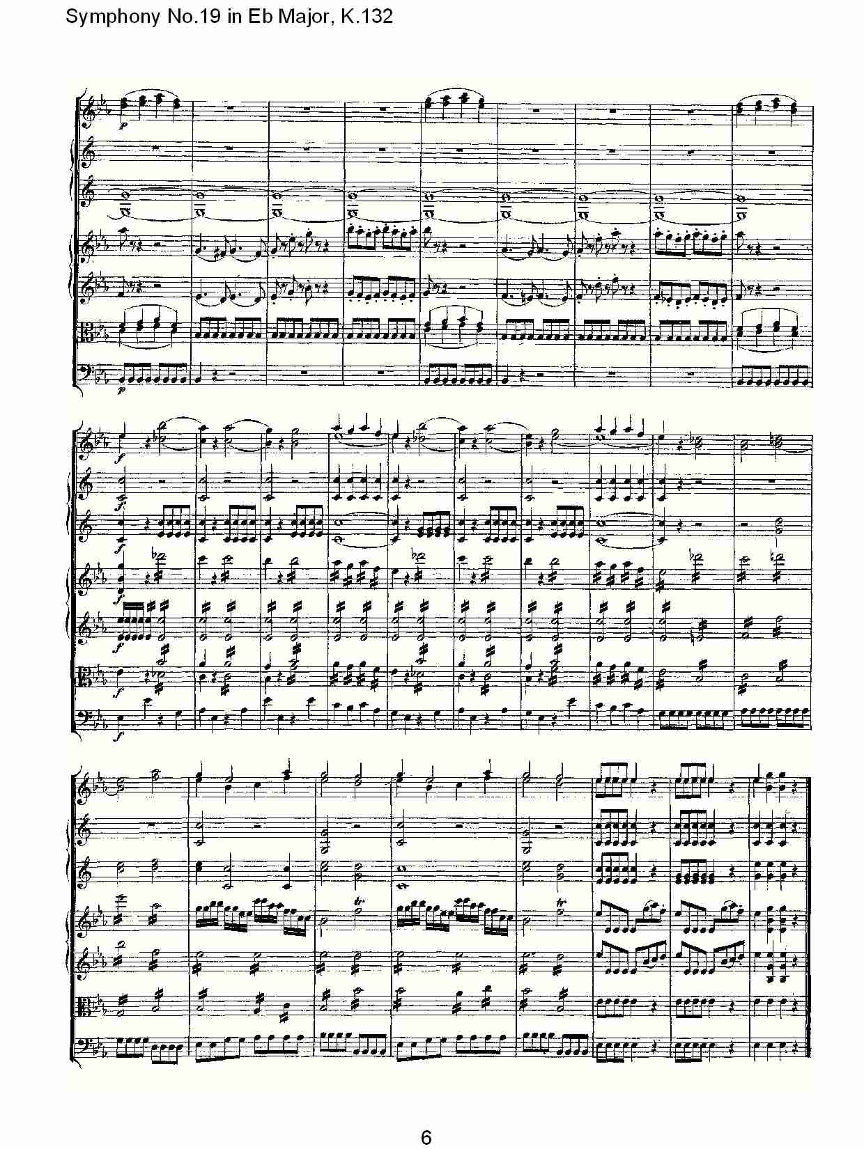 (Eb大调第十九交响曲K.132)（一）总谱（图6）