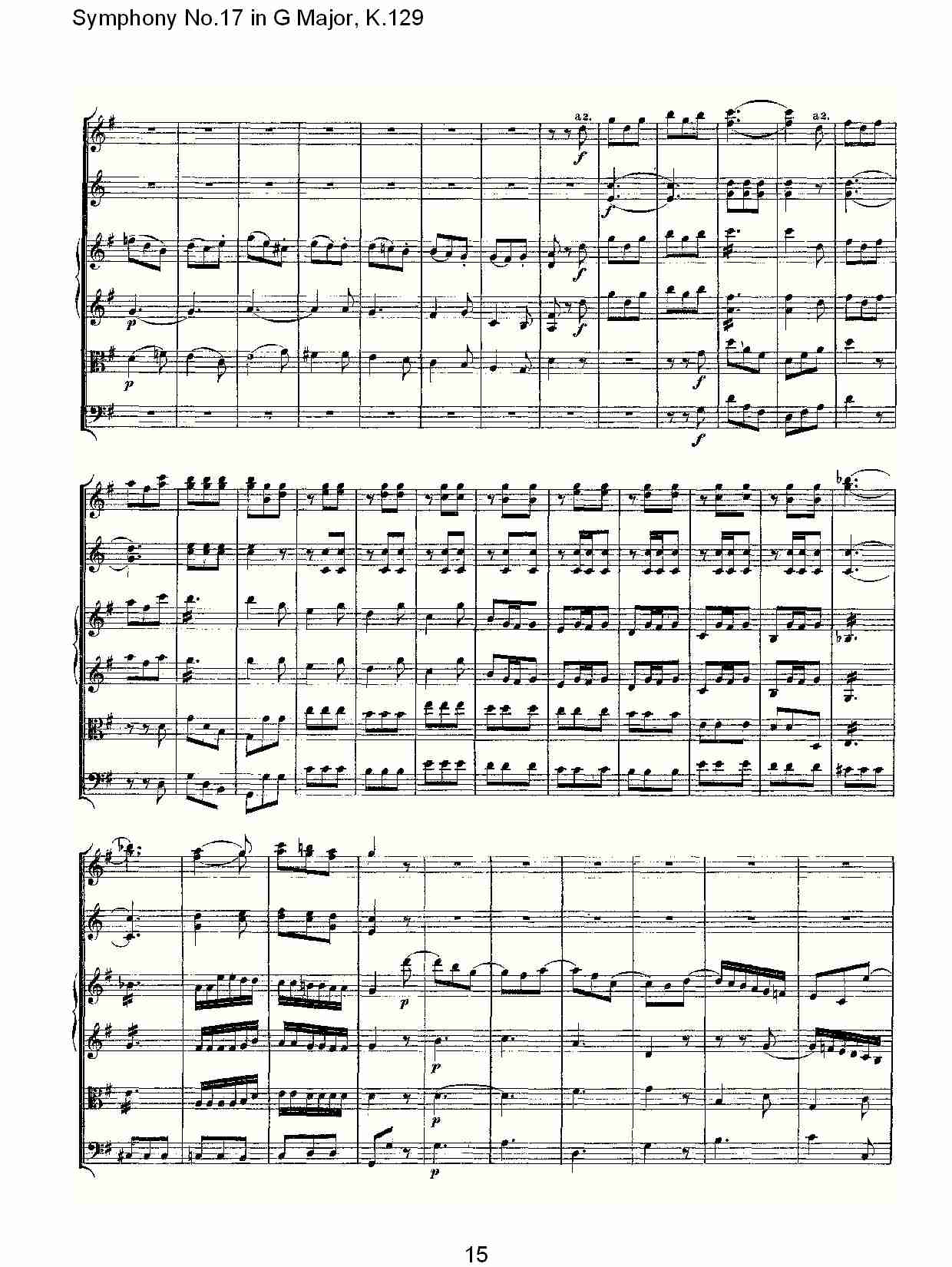 (G大调第十七交响曲K.129)（二）总谱（图5）
