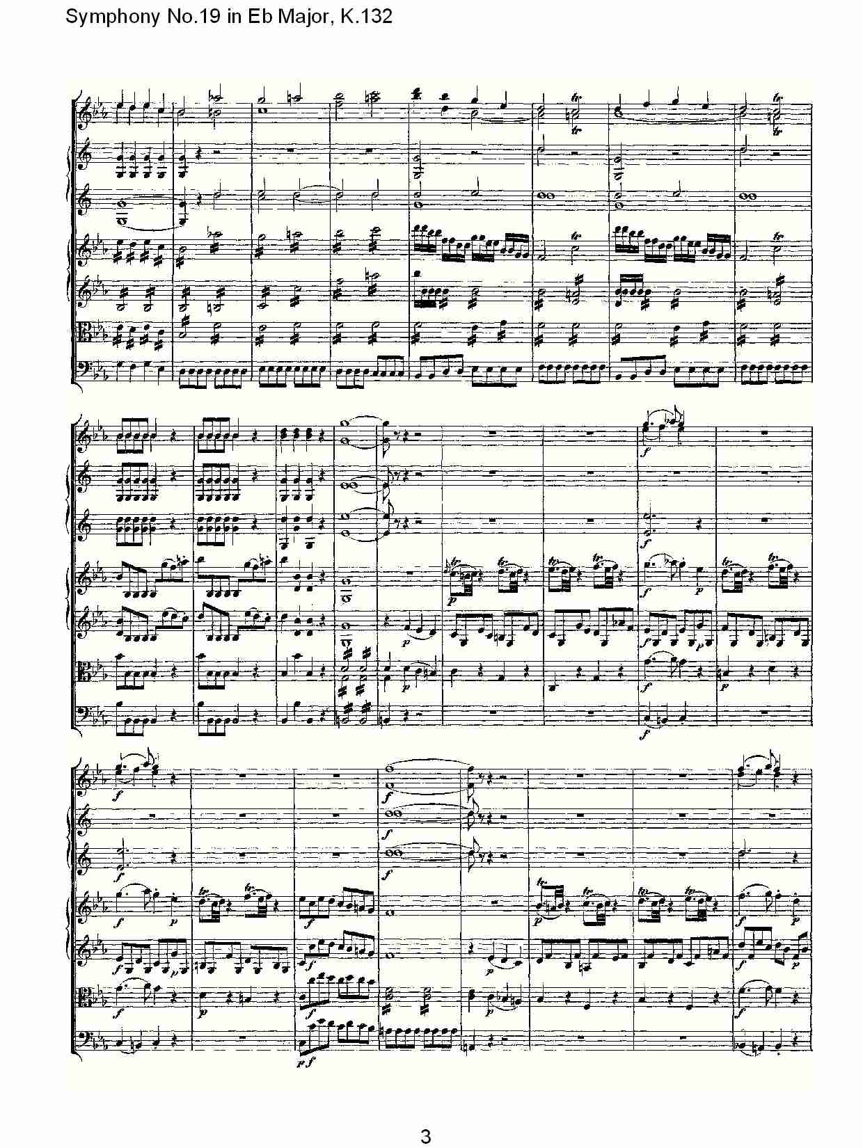 (Eb大调第十九交响曲K.132)（一）总谱（图3）