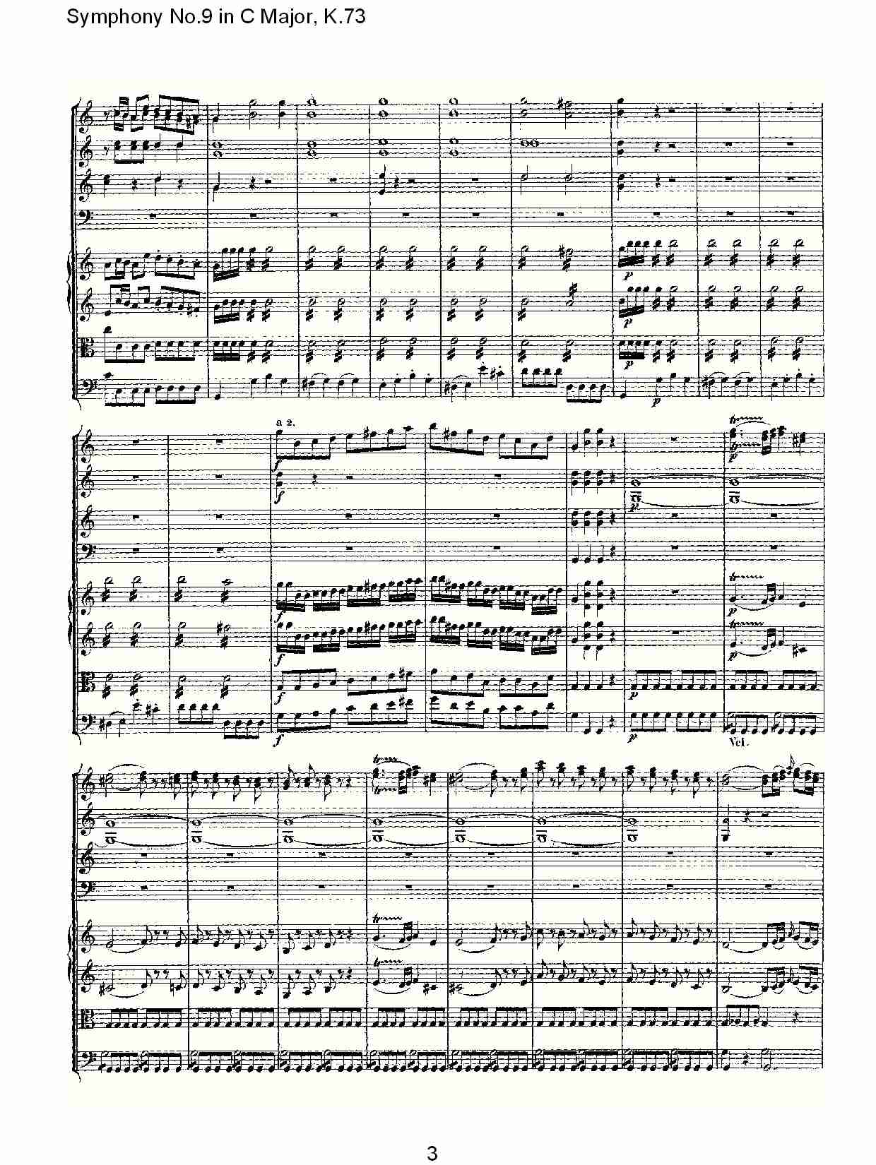 C大调第九交响曲K.73（一）总谱（图3）