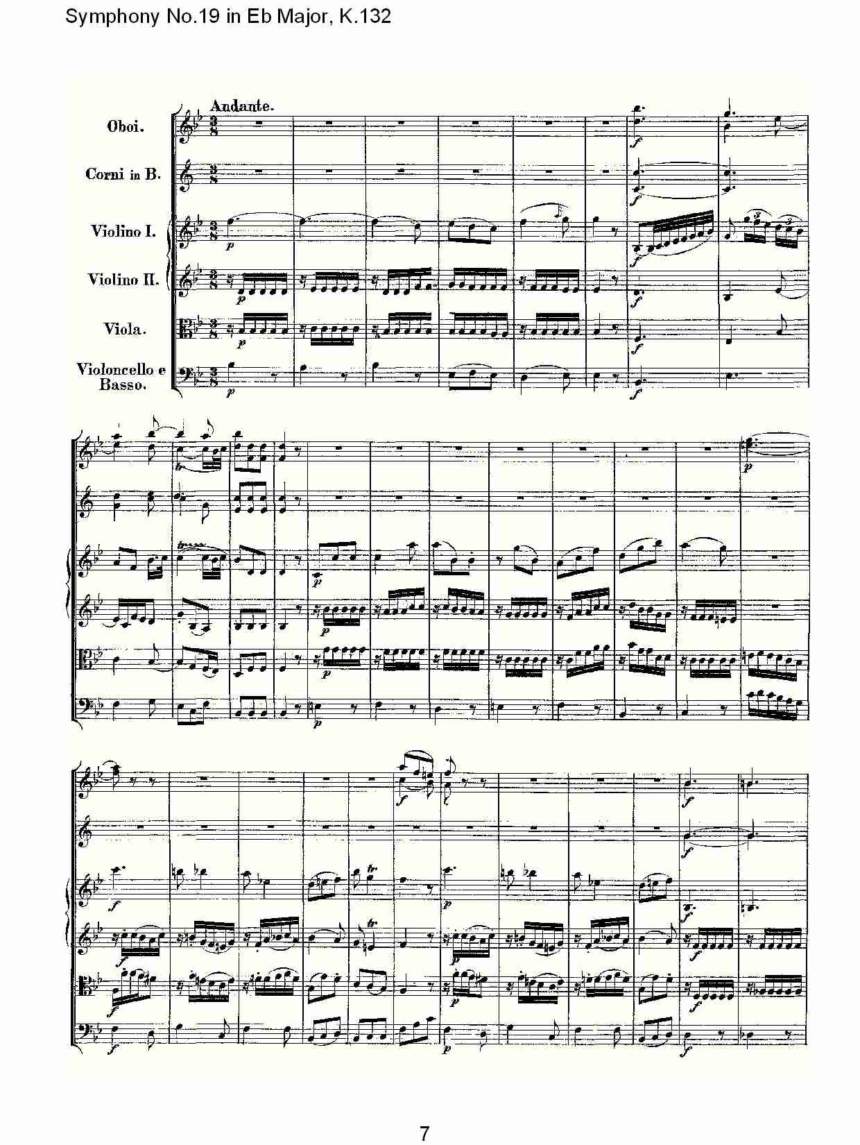 (Eb大调第十九交响曲K.132)（一）总谱（图7）