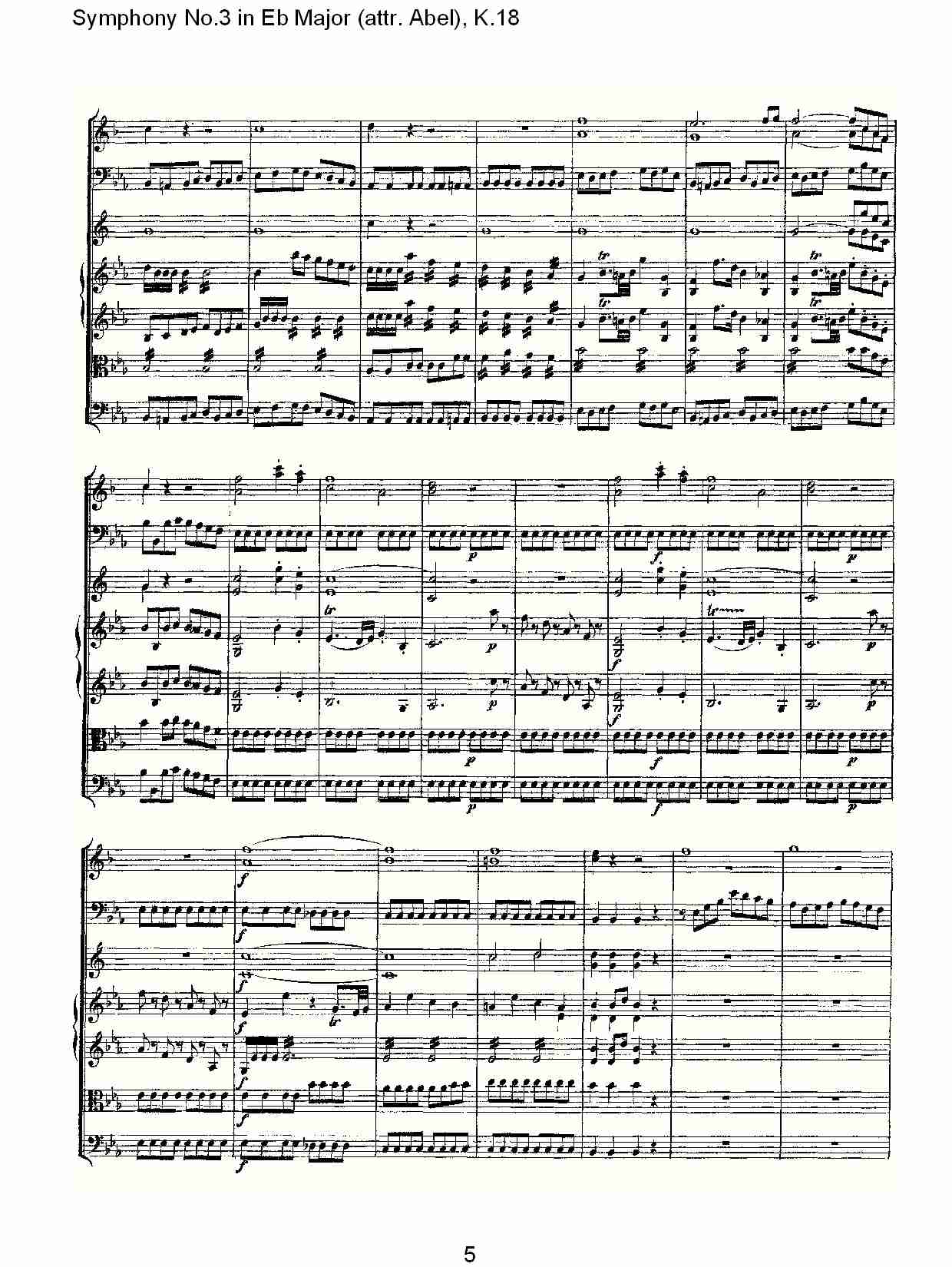 (Ｅb大调第三交响曲K.18)(一)总谱（图7）