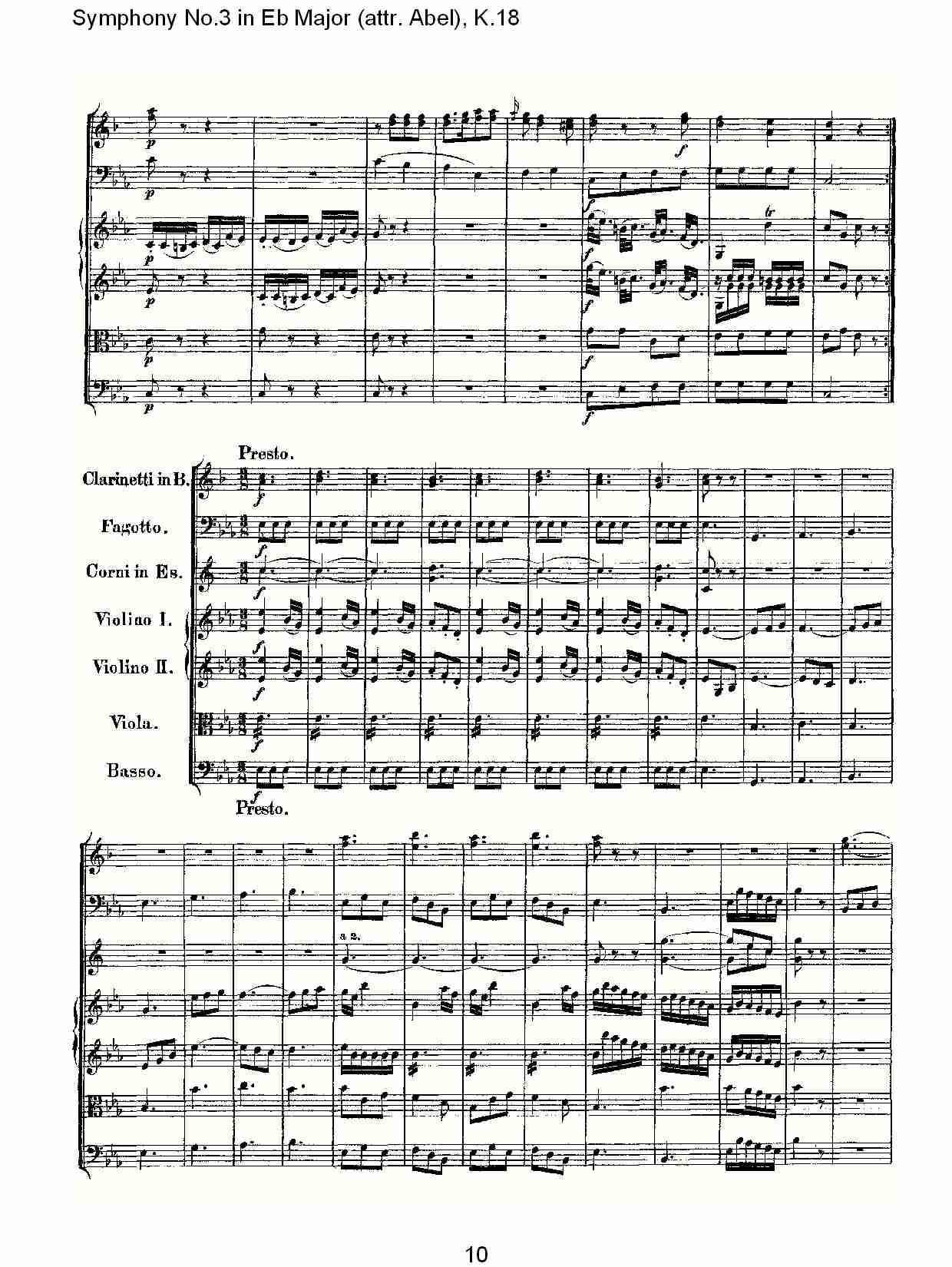 (Ｅb大调第三交响曲K.18)(一)总谱（图12）