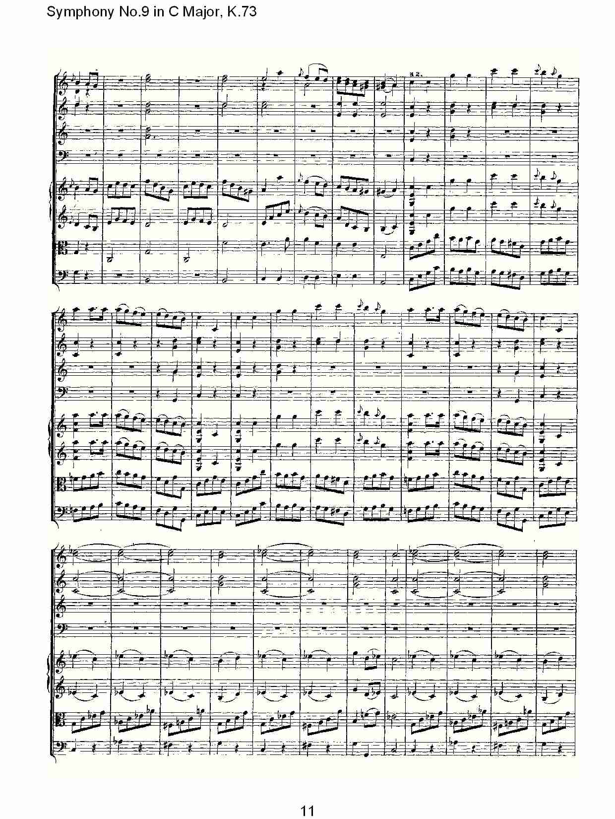(C大调第九交响曲K.73)（二）总谱（图1）