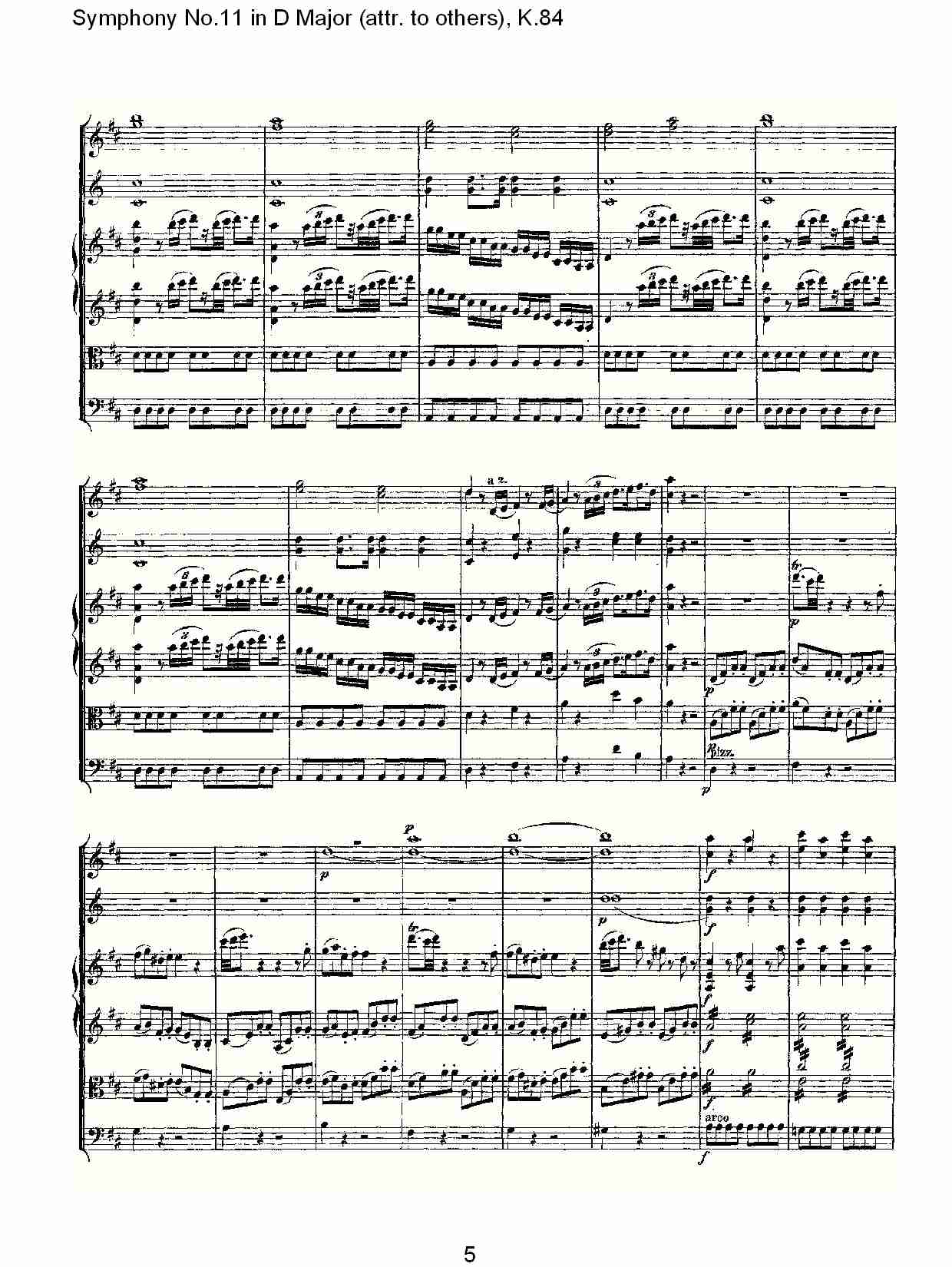 (D大调第十一交响曲K.84)（一）总谱（图5）