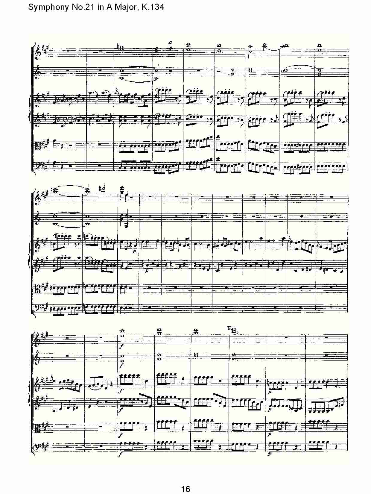 A大调第二十一交响曲K.134（二）总谱（图6）