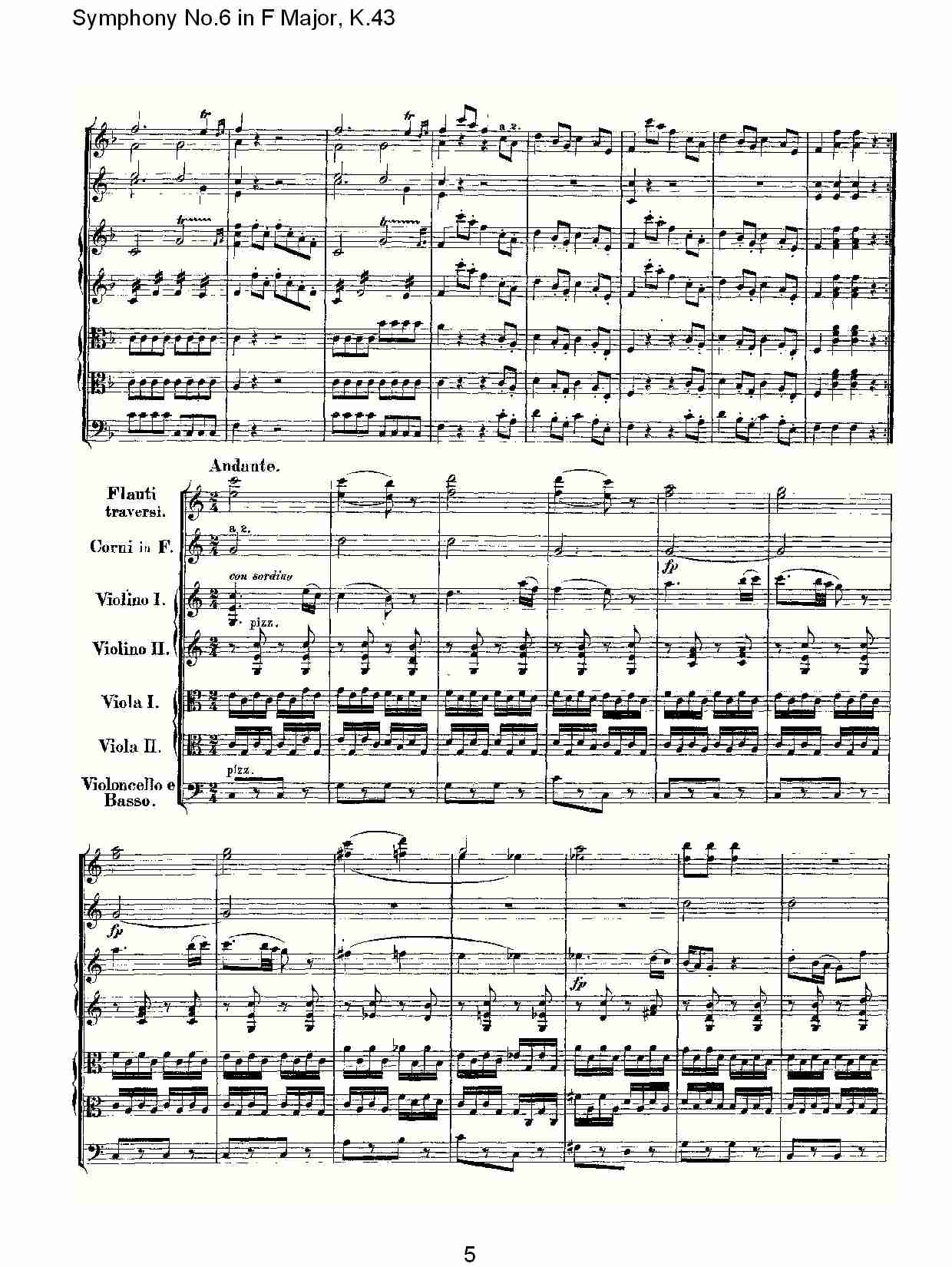 F大调第六交响曲K.43(一)总谱（图5）