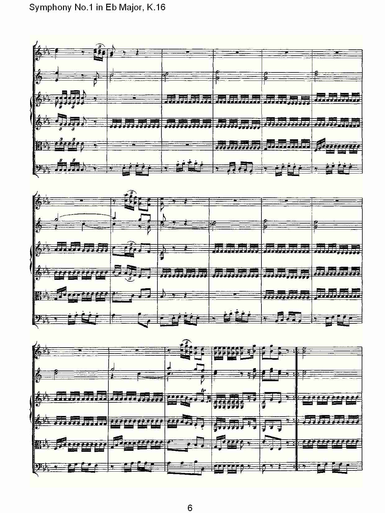 Symphony No.1 in Eb Major, K.16(Eb大调第一交响曲K.16)总谱（图6）