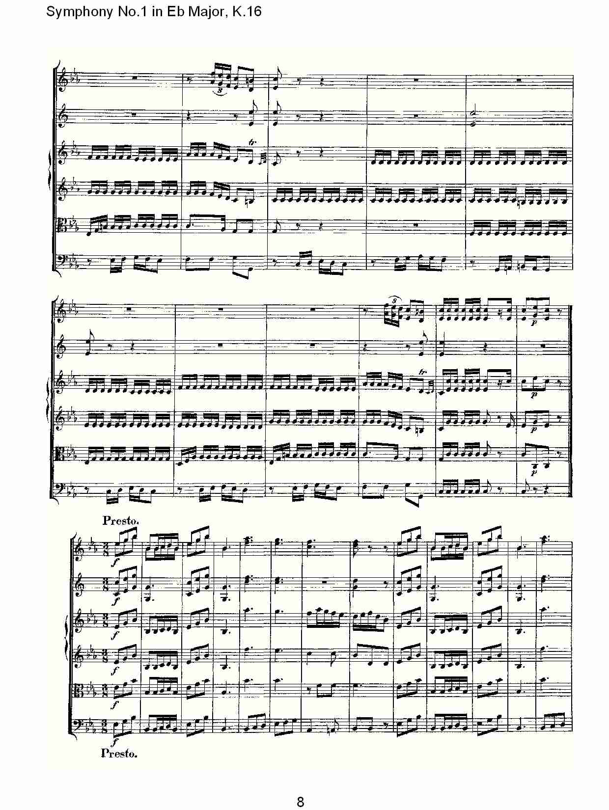 Symphony No.1 in Eb Major, K.16(Eb大调第一交响曲K.16)总谱（图8）
