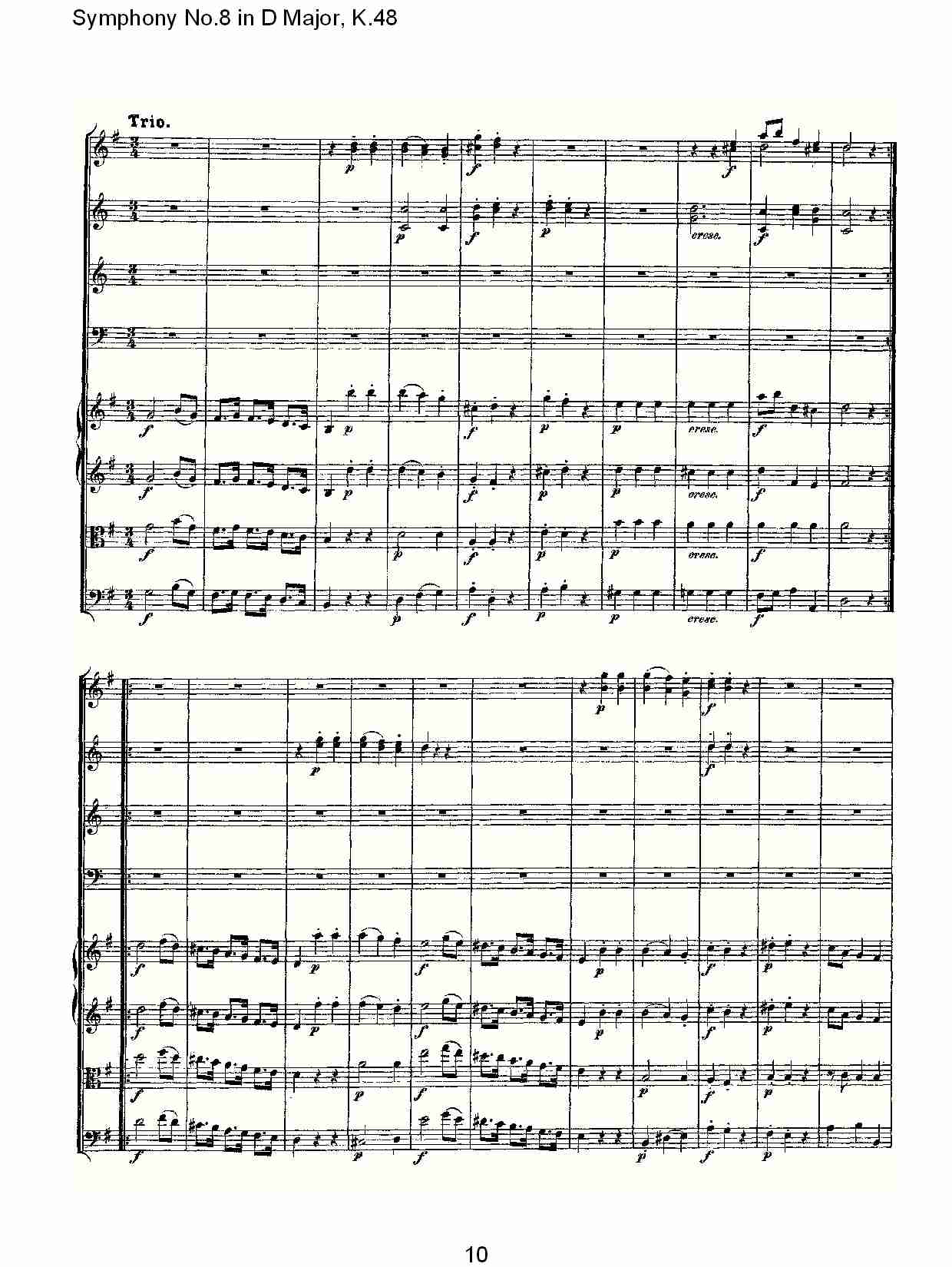 D大调第八交响曲K.48(一)总谱（图10）