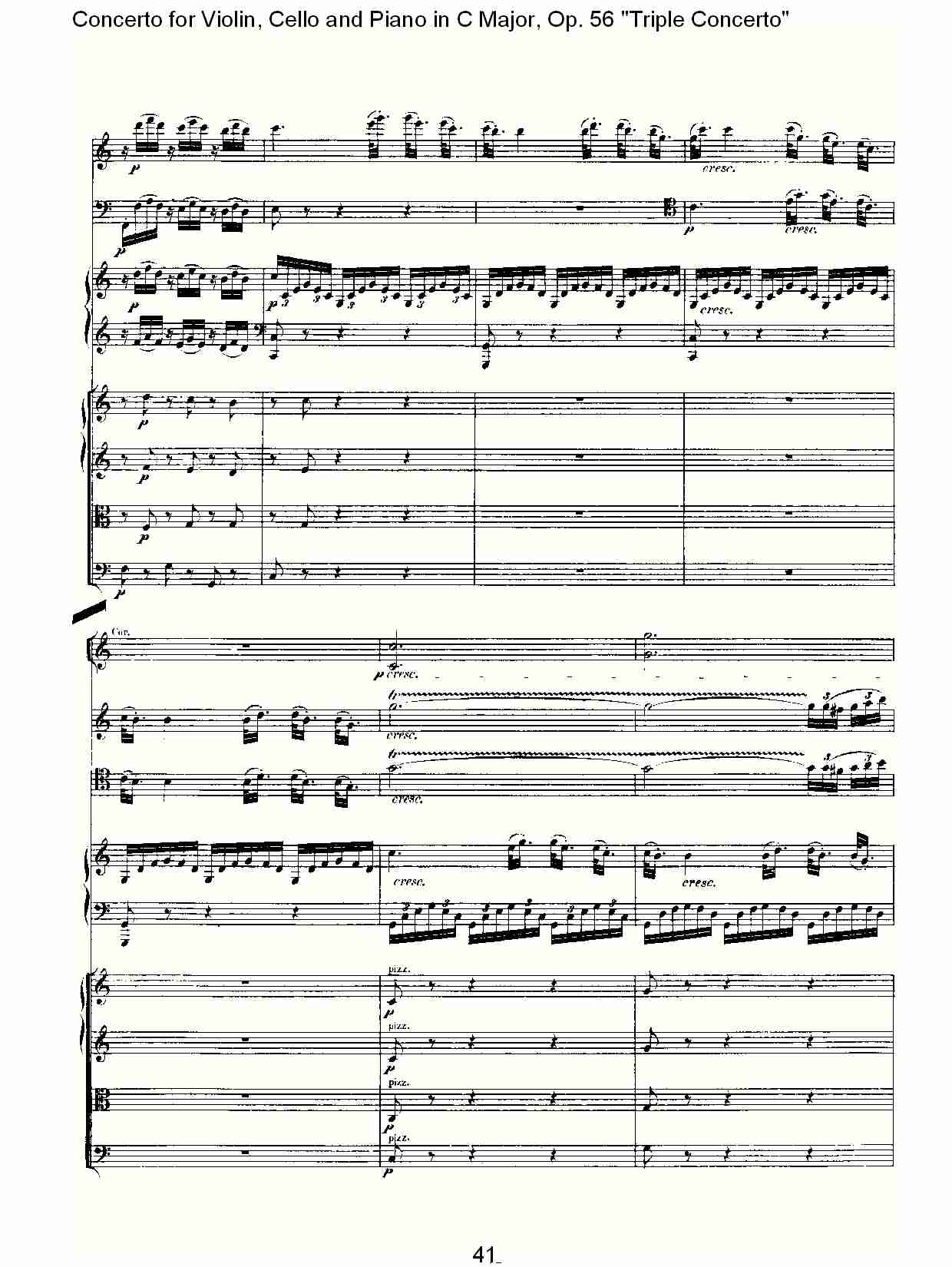C大调大提琴与钢琴协奏曲 Op.56）第三乐章(五)总谱（图1）