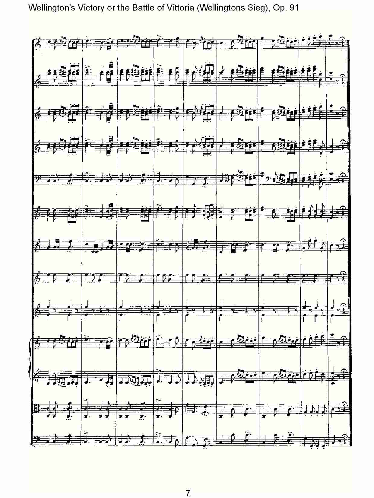 (Wellingtons Sieg), Op.91(第一乐章)(一)总谱（图7）