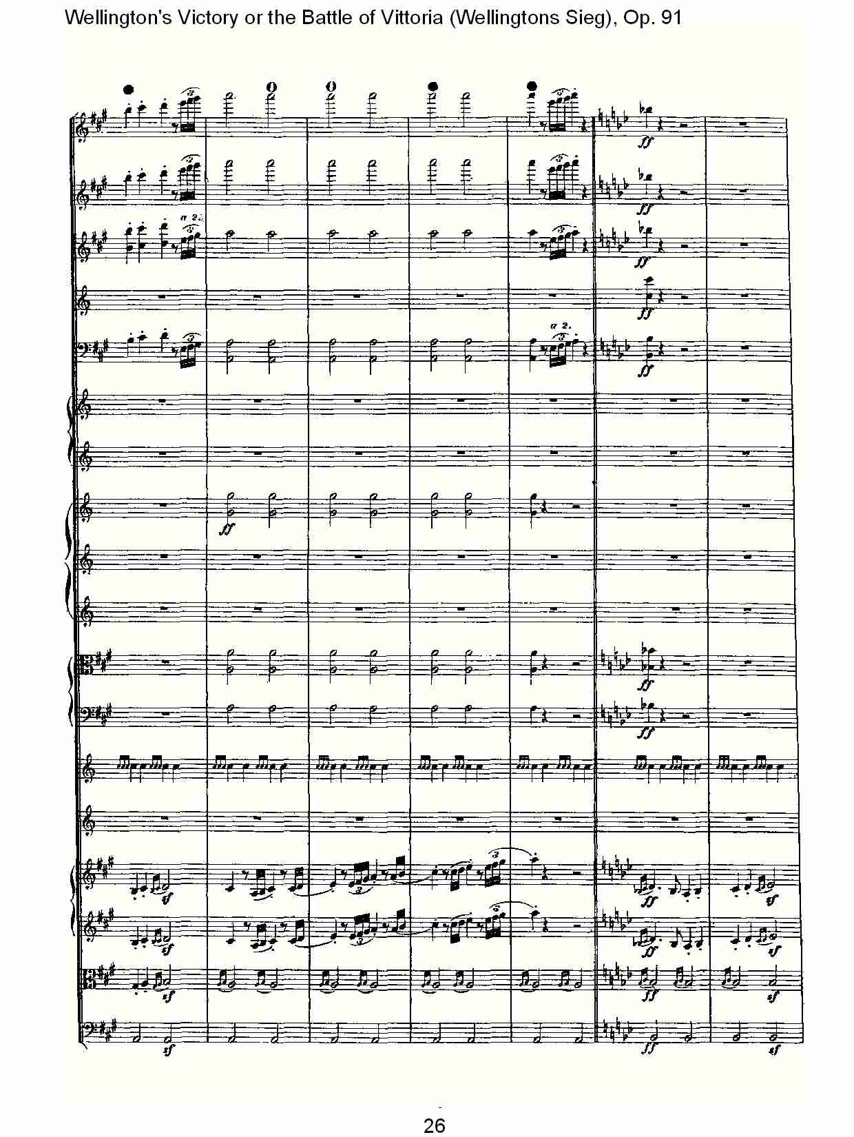 (Wellingtons Sieg), Op.91(第一乐章)(三)总谱（图6）