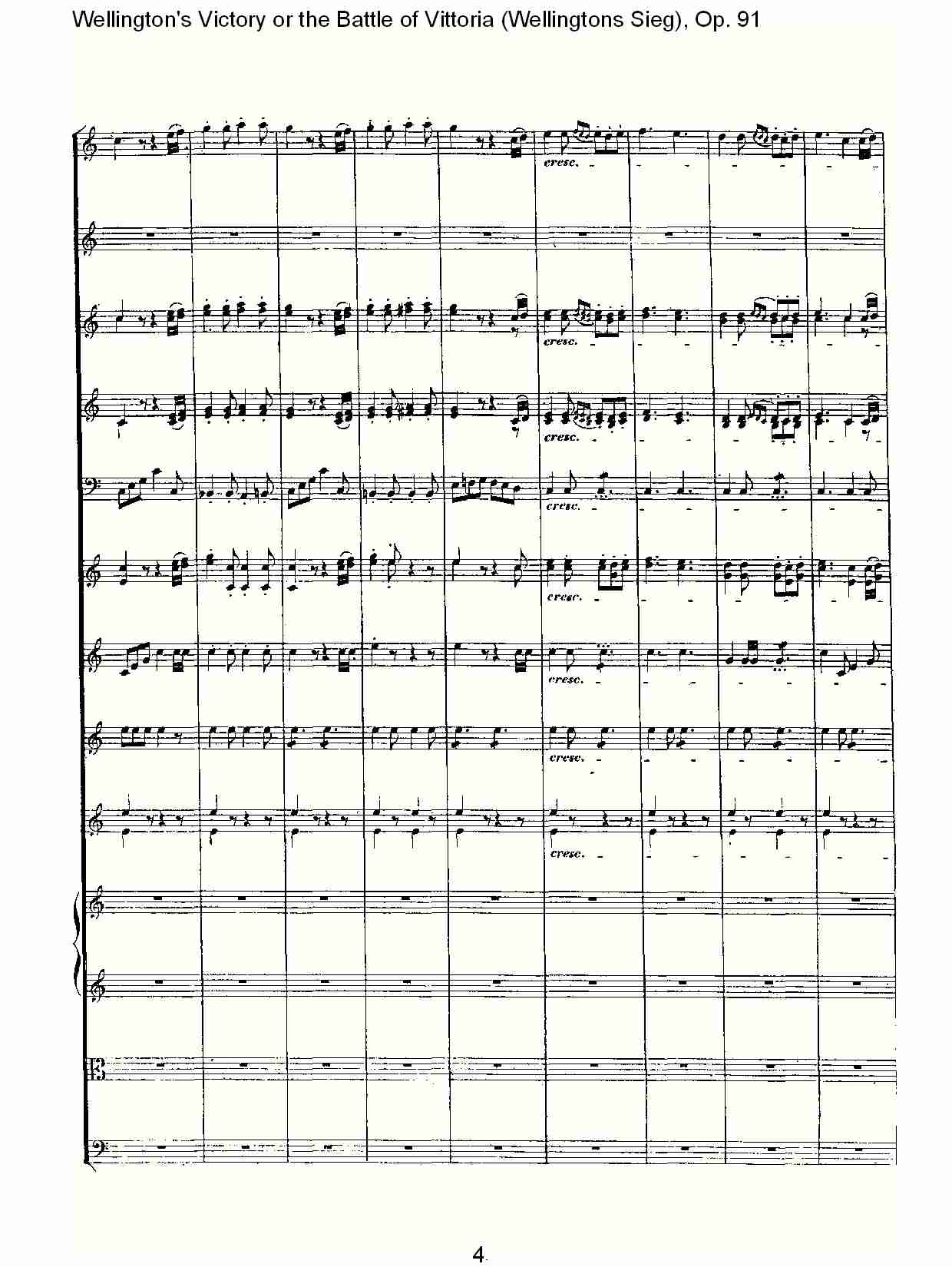 (Wellingtons Sieg), Op.91(第一乐章)(一)总谱（图4）