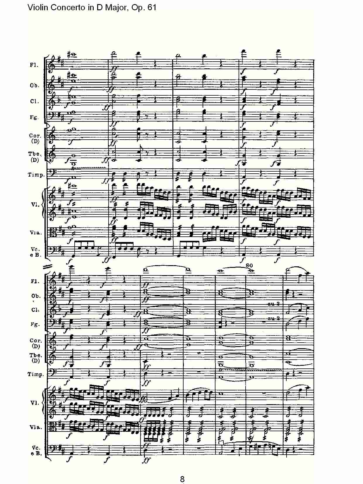 D大调小提琴协奏曲 Op.61第一乐章（一）总谱（图8）